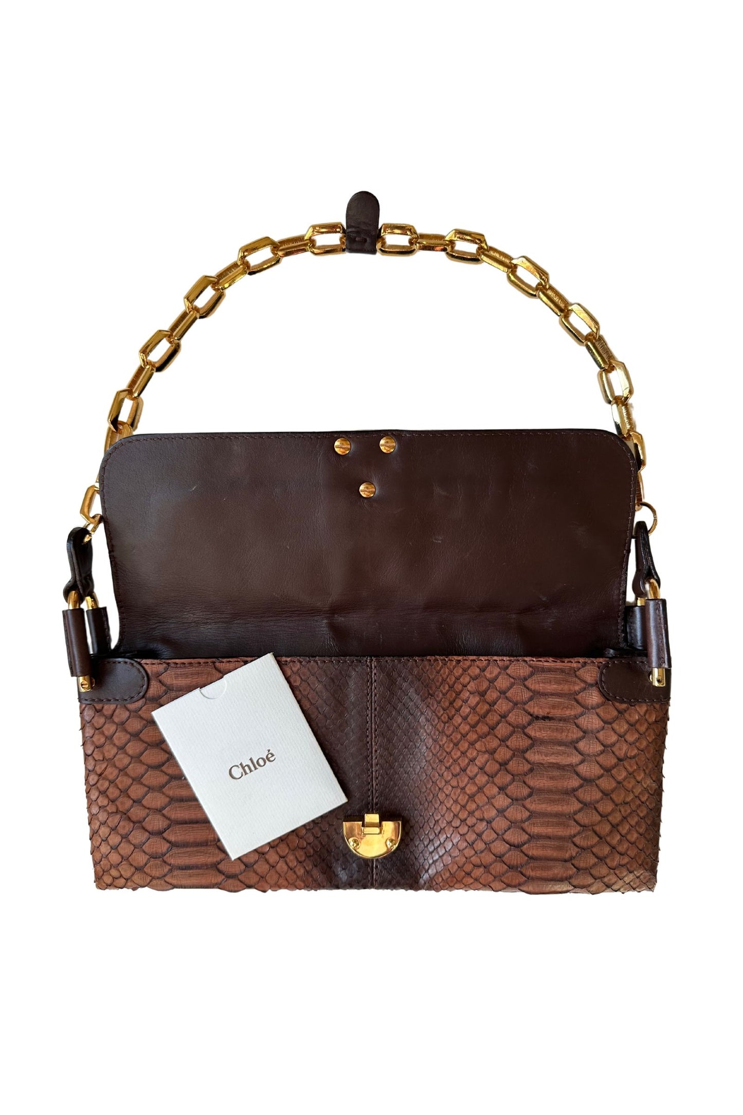Chloe Snakeskin Shoulder Bag