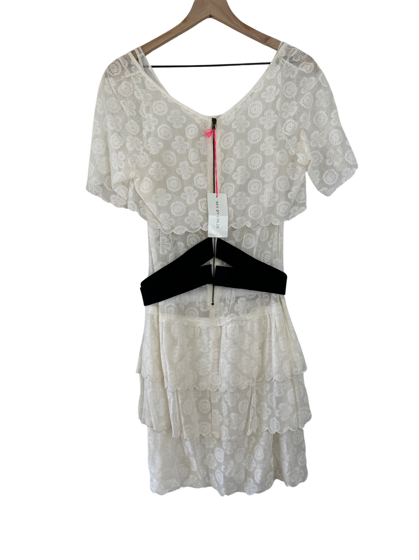 See by Chloé Cream Lace Dress Size 42