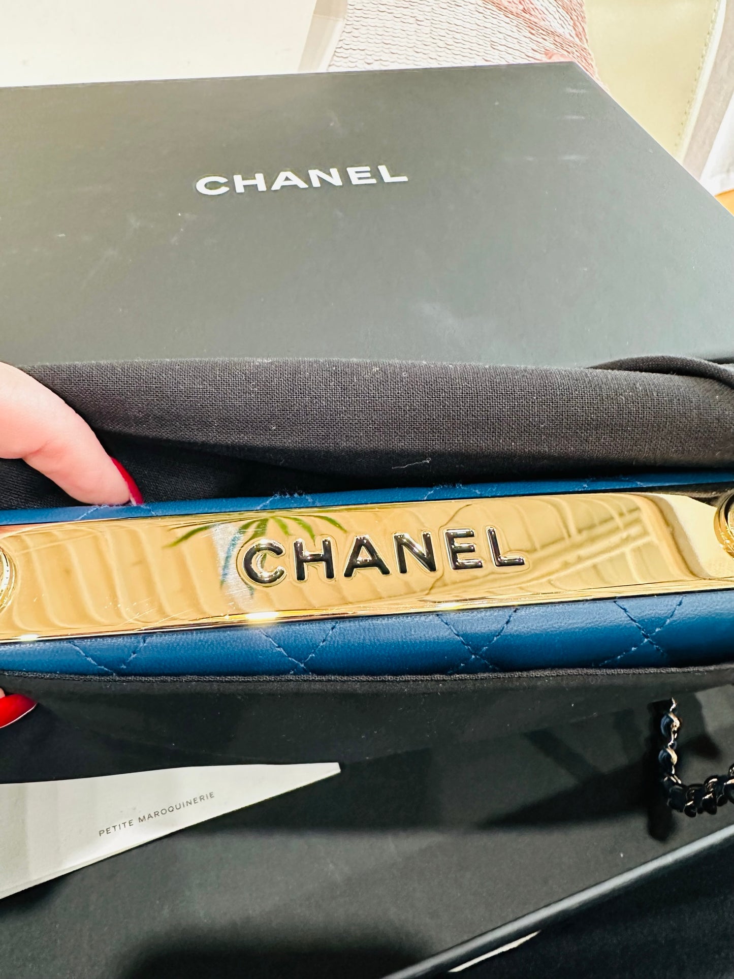 Chanel 2017 Trendy WOC Crossbody blue
