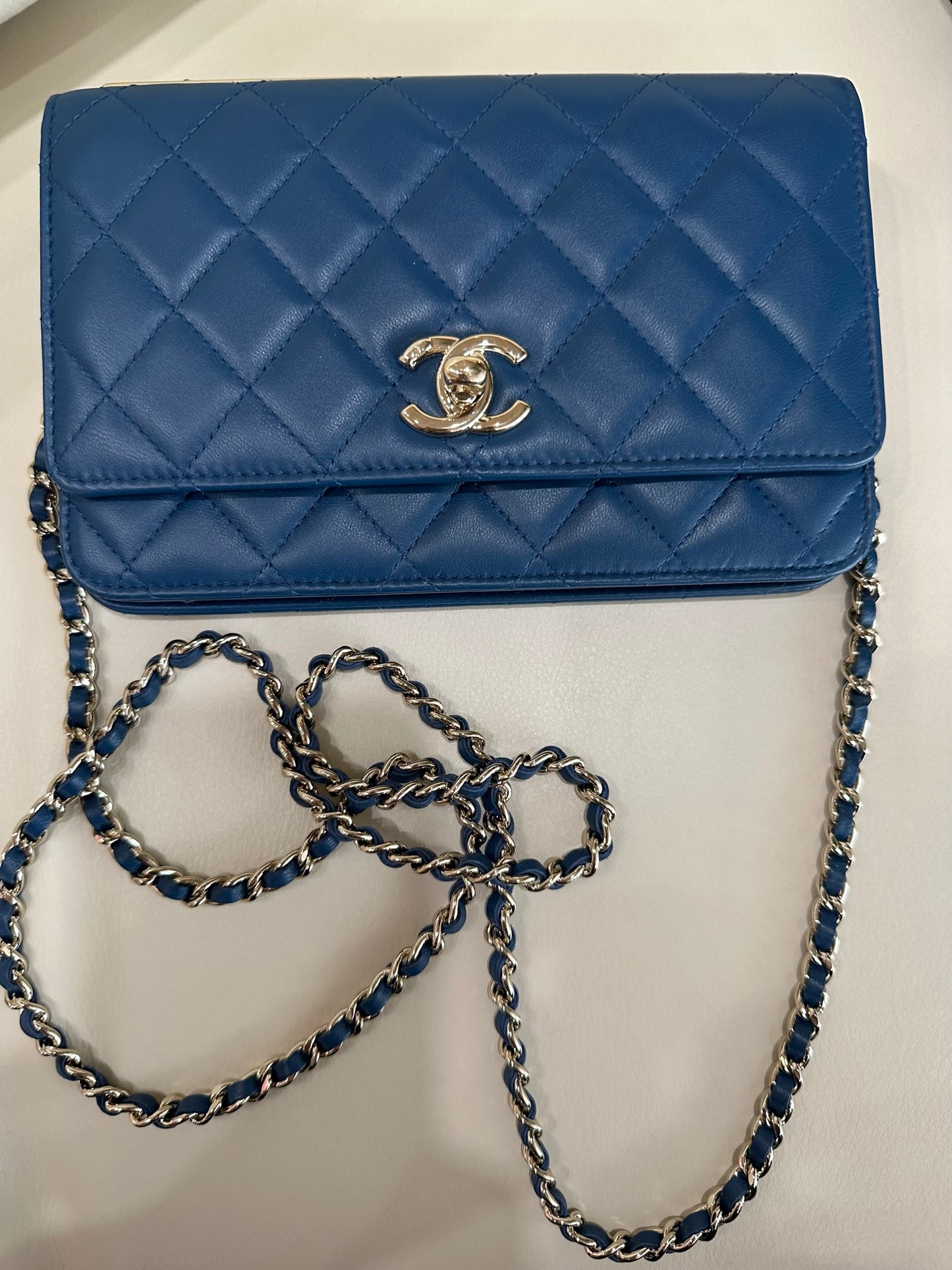 Chanel 2017 Trendy WOC Crossbody blue