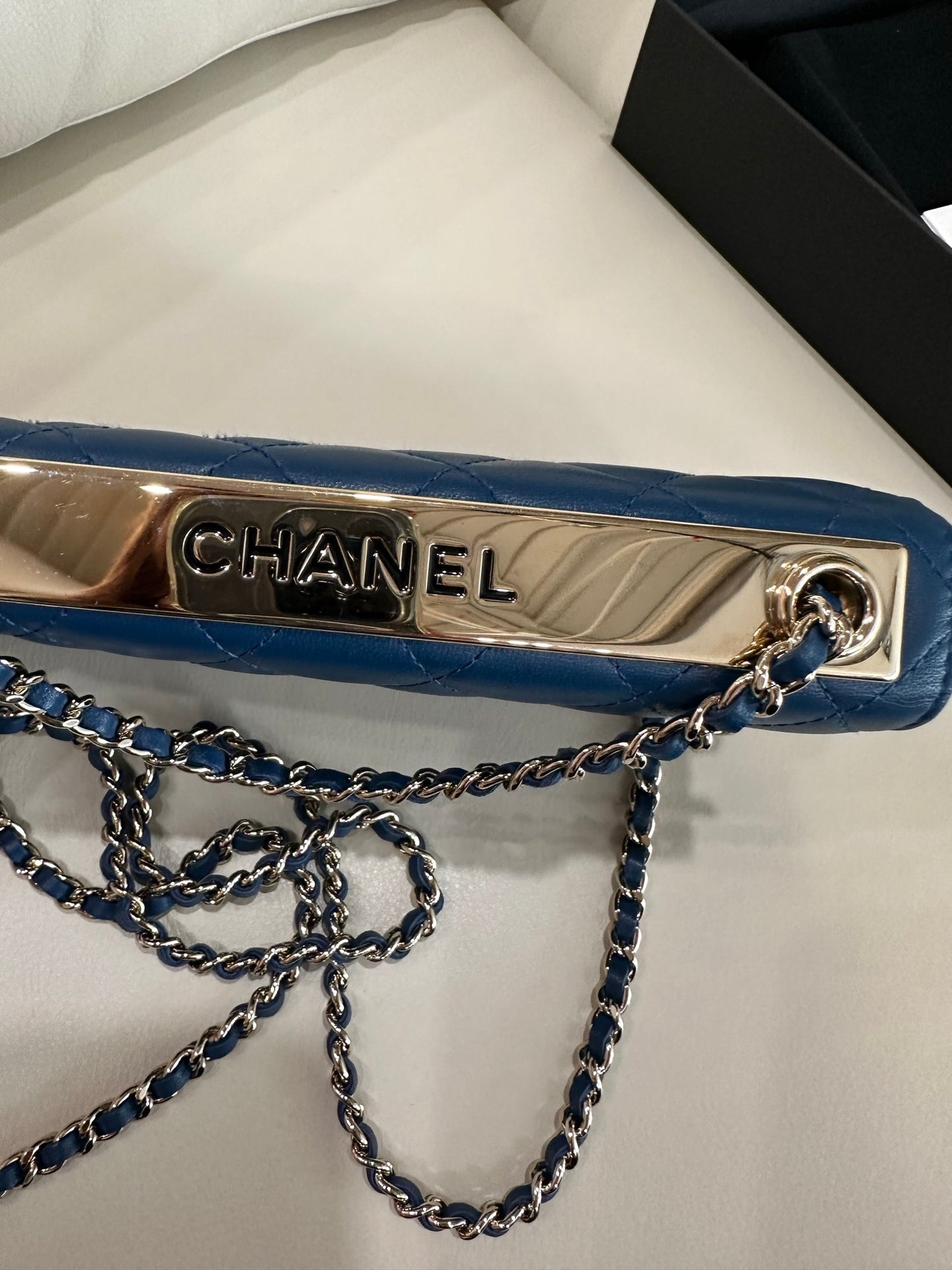 Chanel 2017 Trendy WOC Crossbody blue