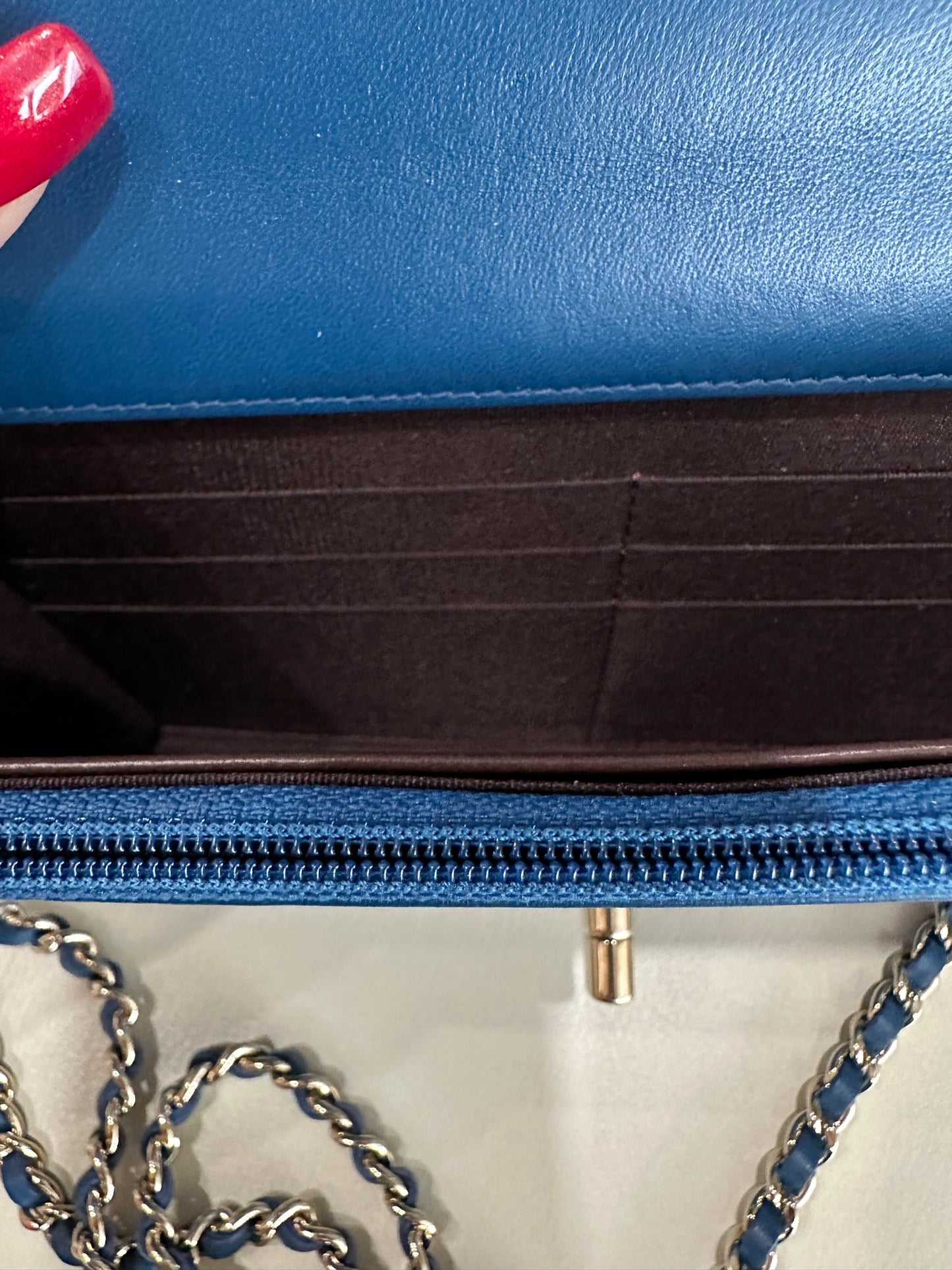 Chanel 2017 Trendy WOC Crossbody blue