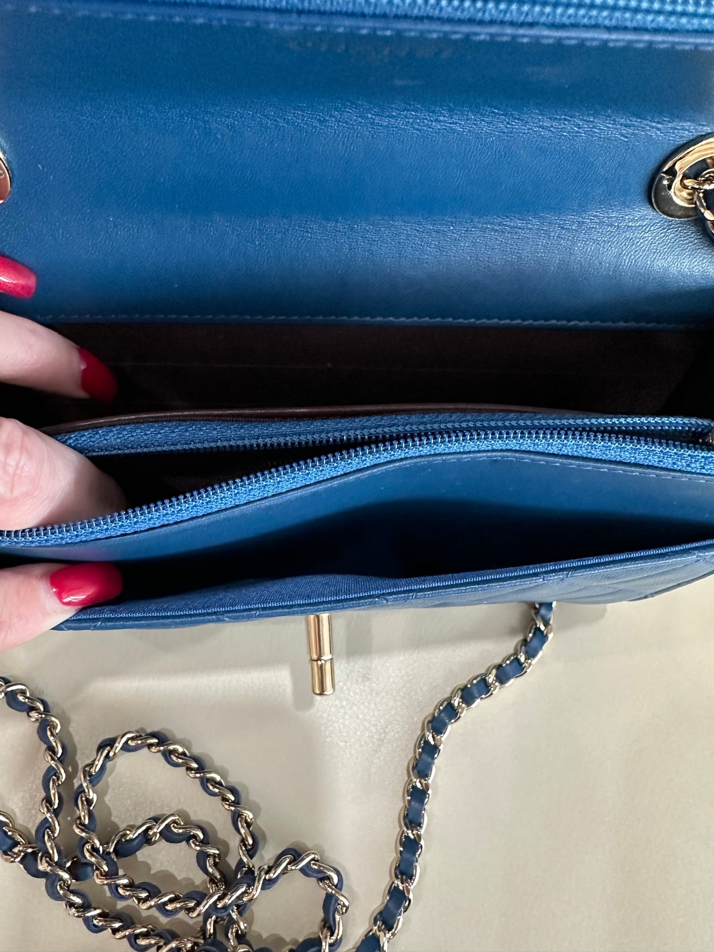Chanel 2017 Trendy WOC Crossbody blue