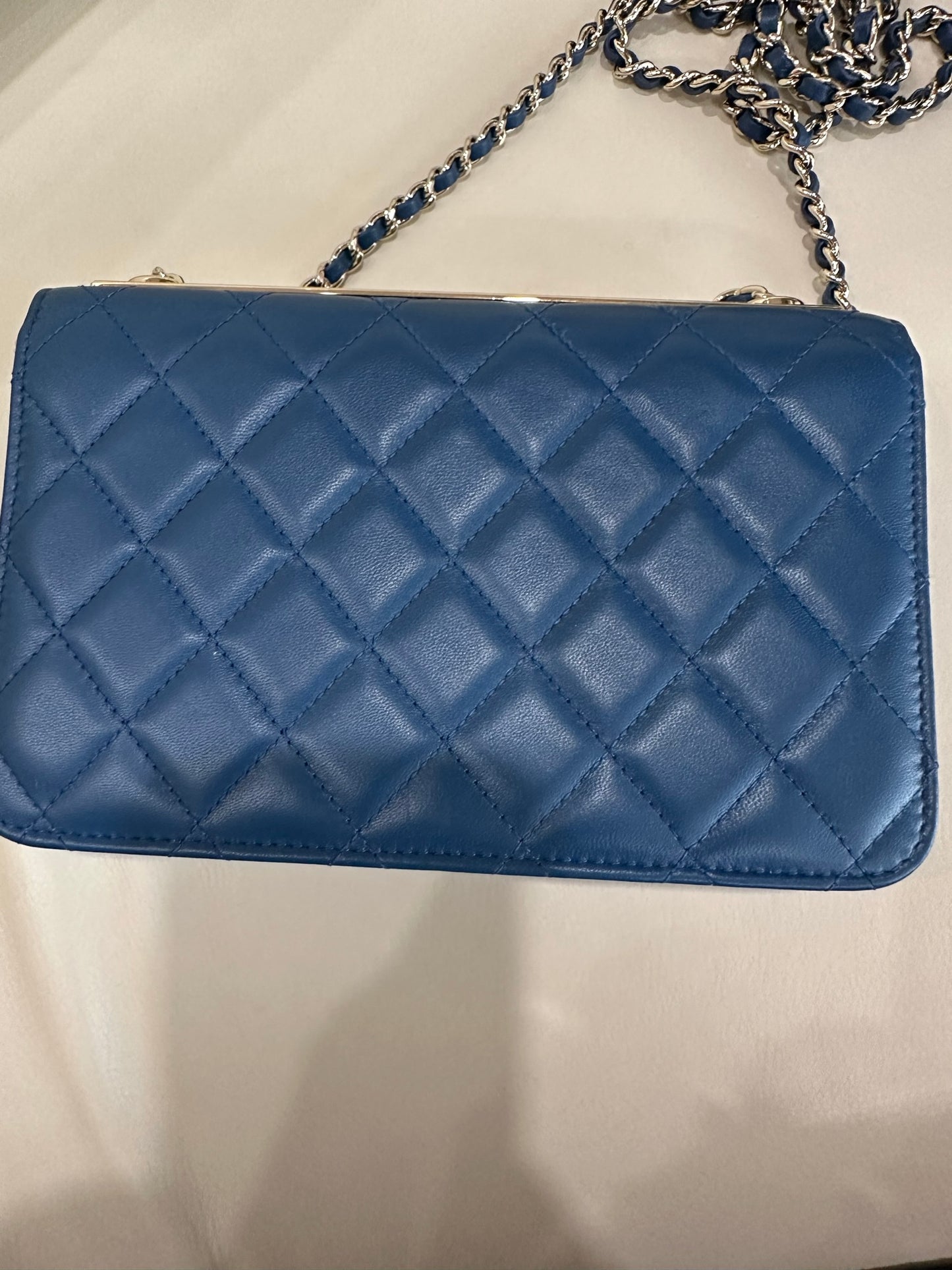 Chanel 2017 Trendy WOC Crossbody blue