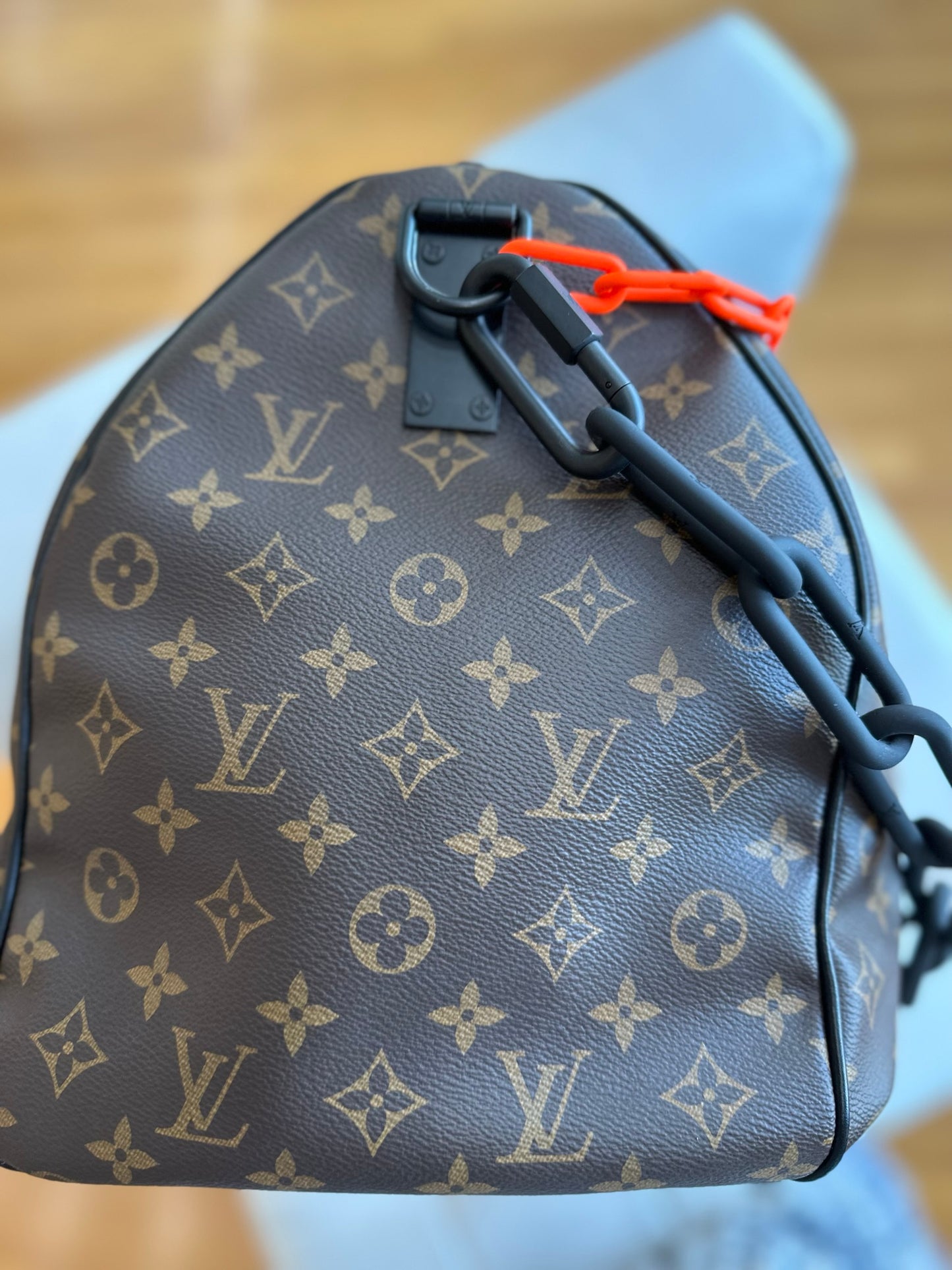 Louis Vuitton monogram virgil Abloh keepall bandouliere 50 excellent
