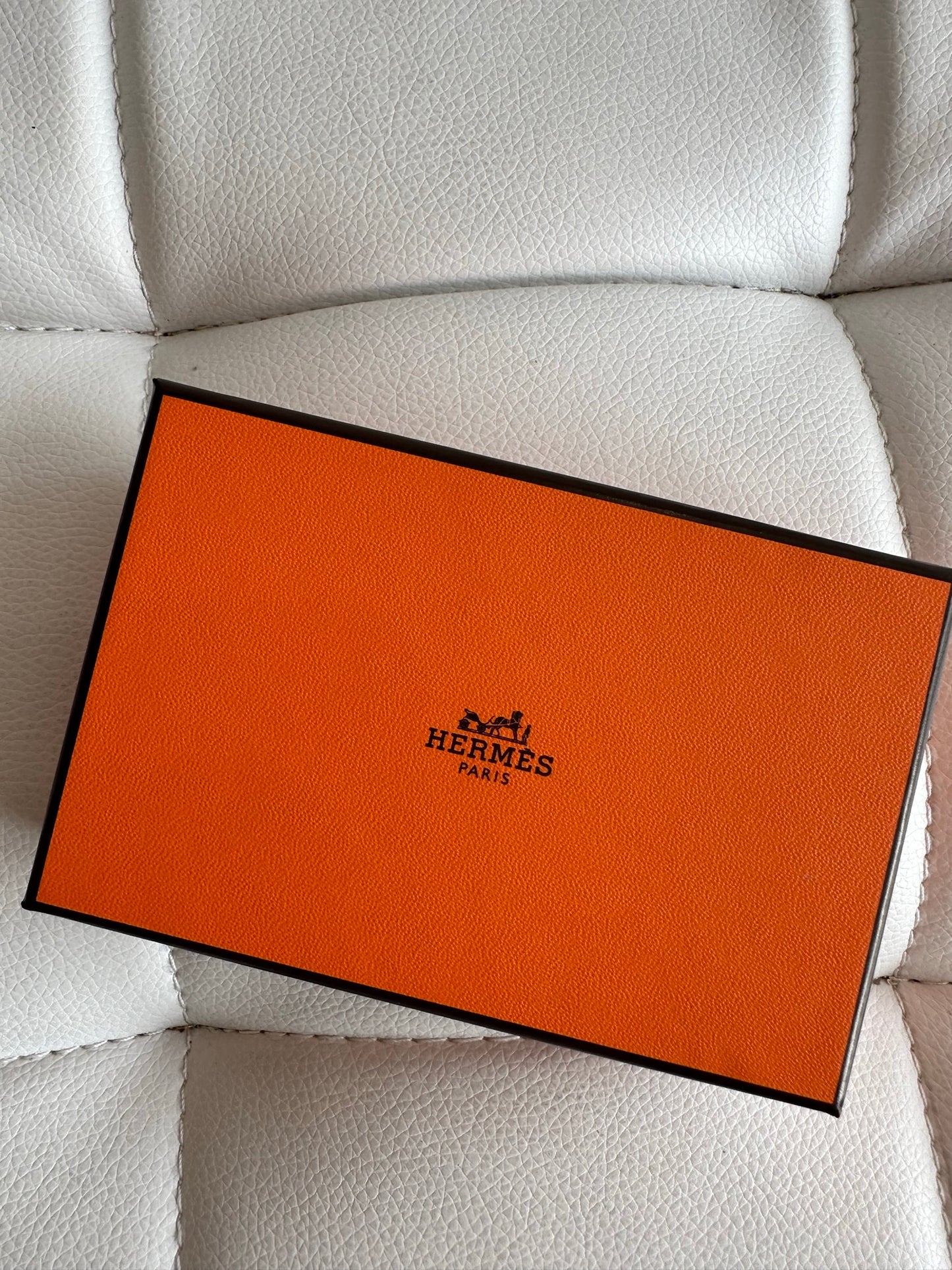Hermes Bleu Paon Veau epsom laiton palladie card case nib