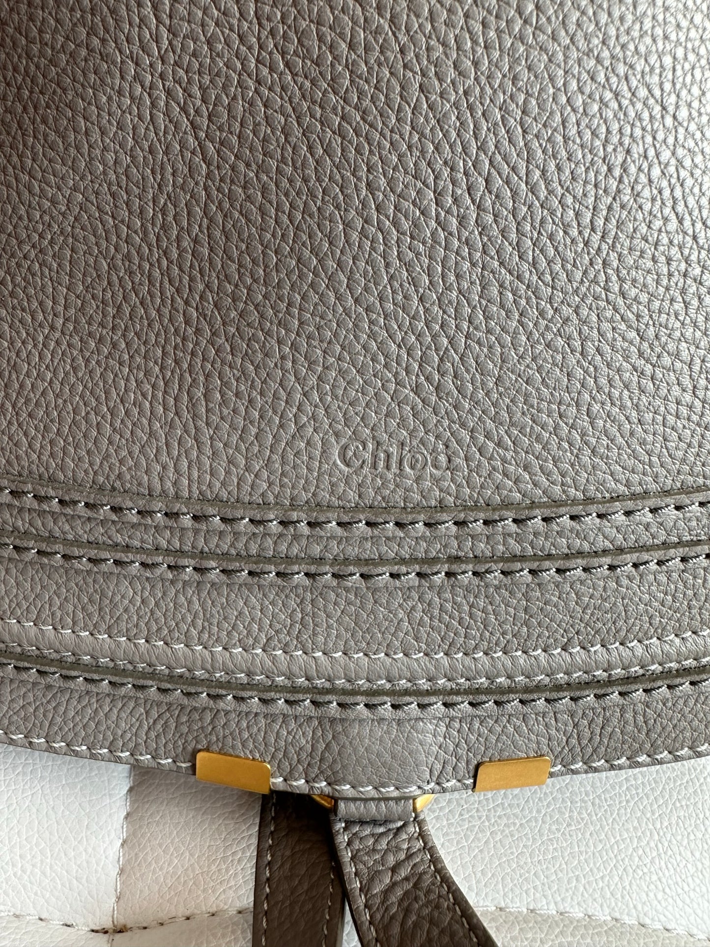 Chloe cashmere grey large Marcie bag like new satchel purse