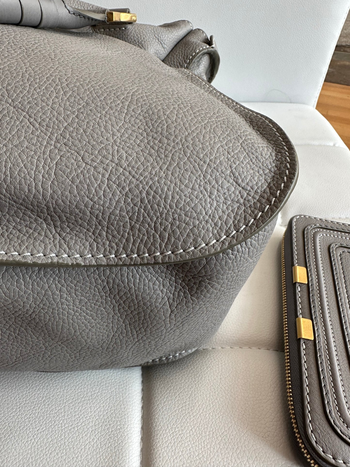 Chloe cashmere grey large Marcie bag like new satchel purse