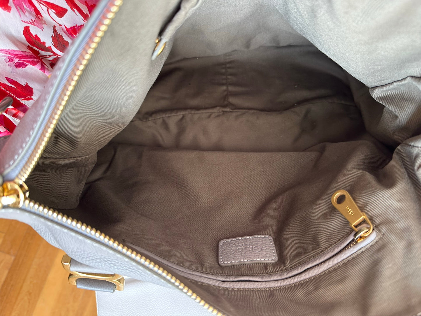 Chloe cashmere grey large Marcie bag like new satchel purse