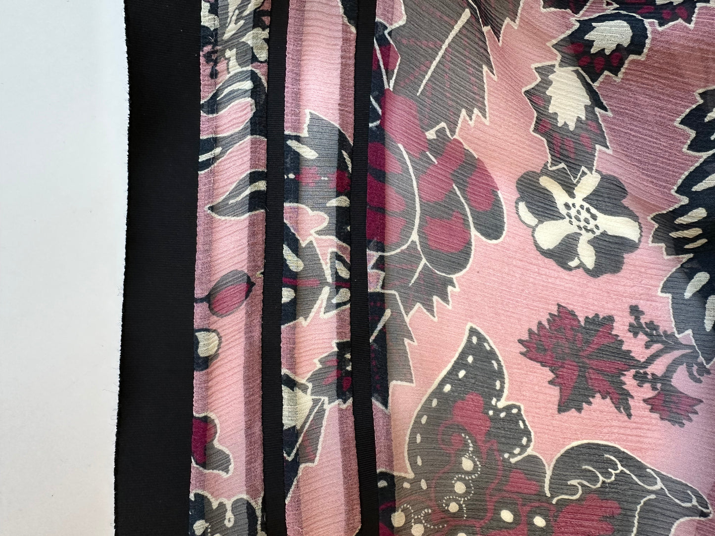 Chloe Cactus Print Silk Pink and Burgundy Maxi Dress Size 36