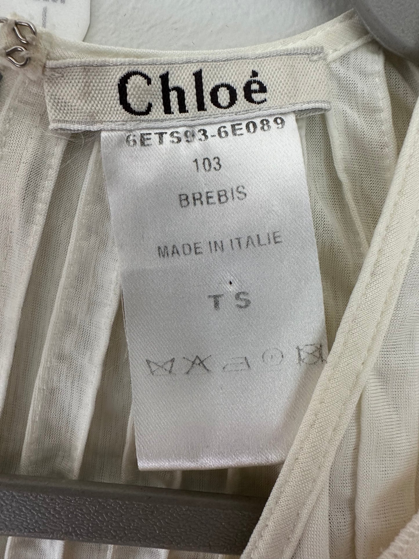 Chloé by Phoebe Philo 2006 Sleeveless Cream Blouse Size Small