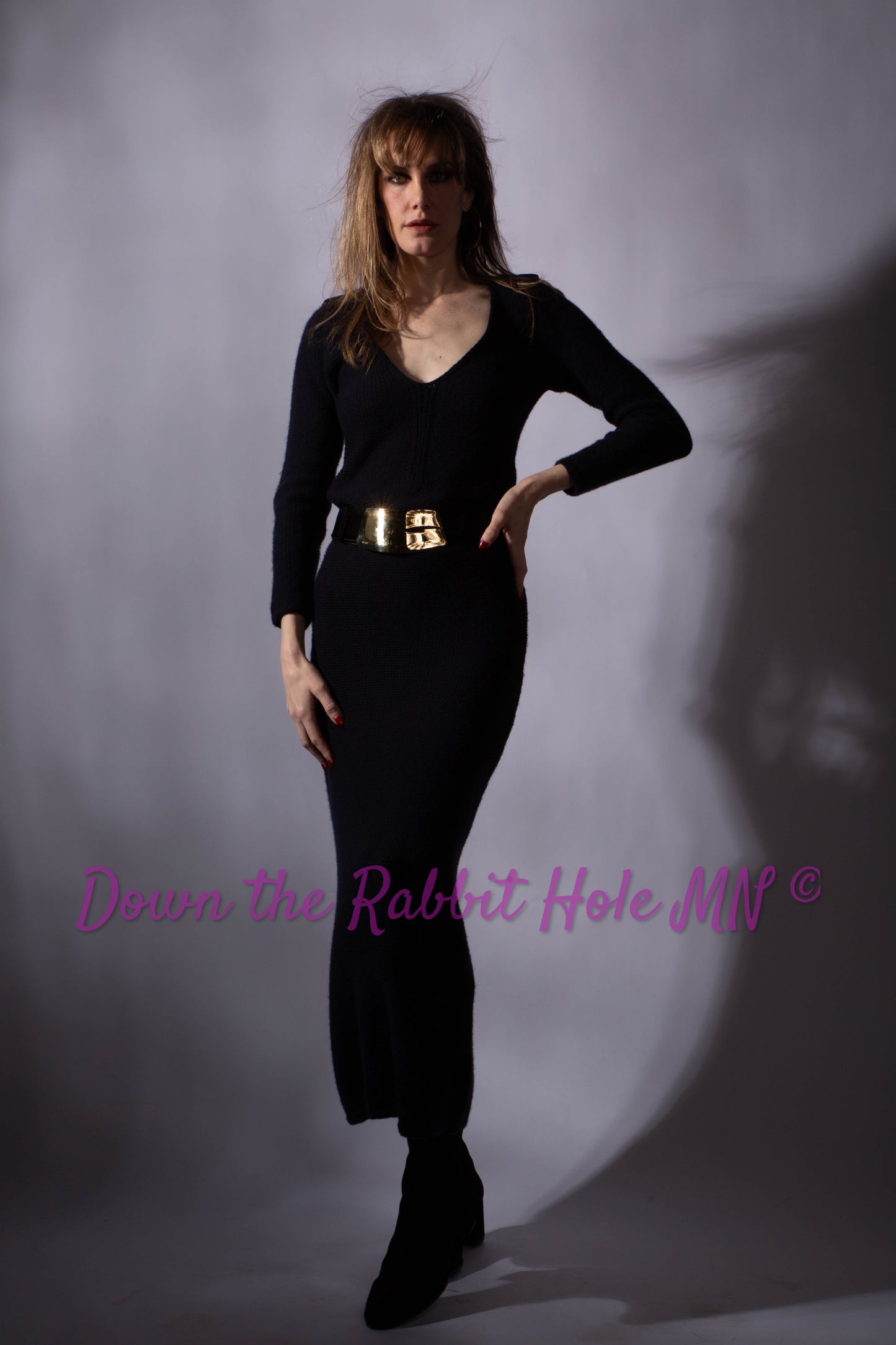Gucci Tom Ford 1996 cashmere plunge epaulet maxi dress size L fits many