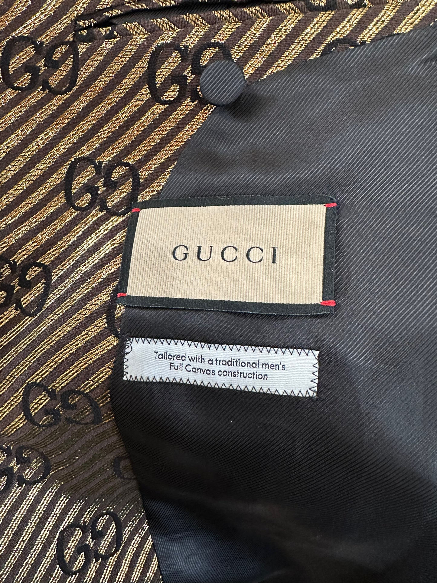 Gucci Gold black Guccissima blazer I36 (US2-4)