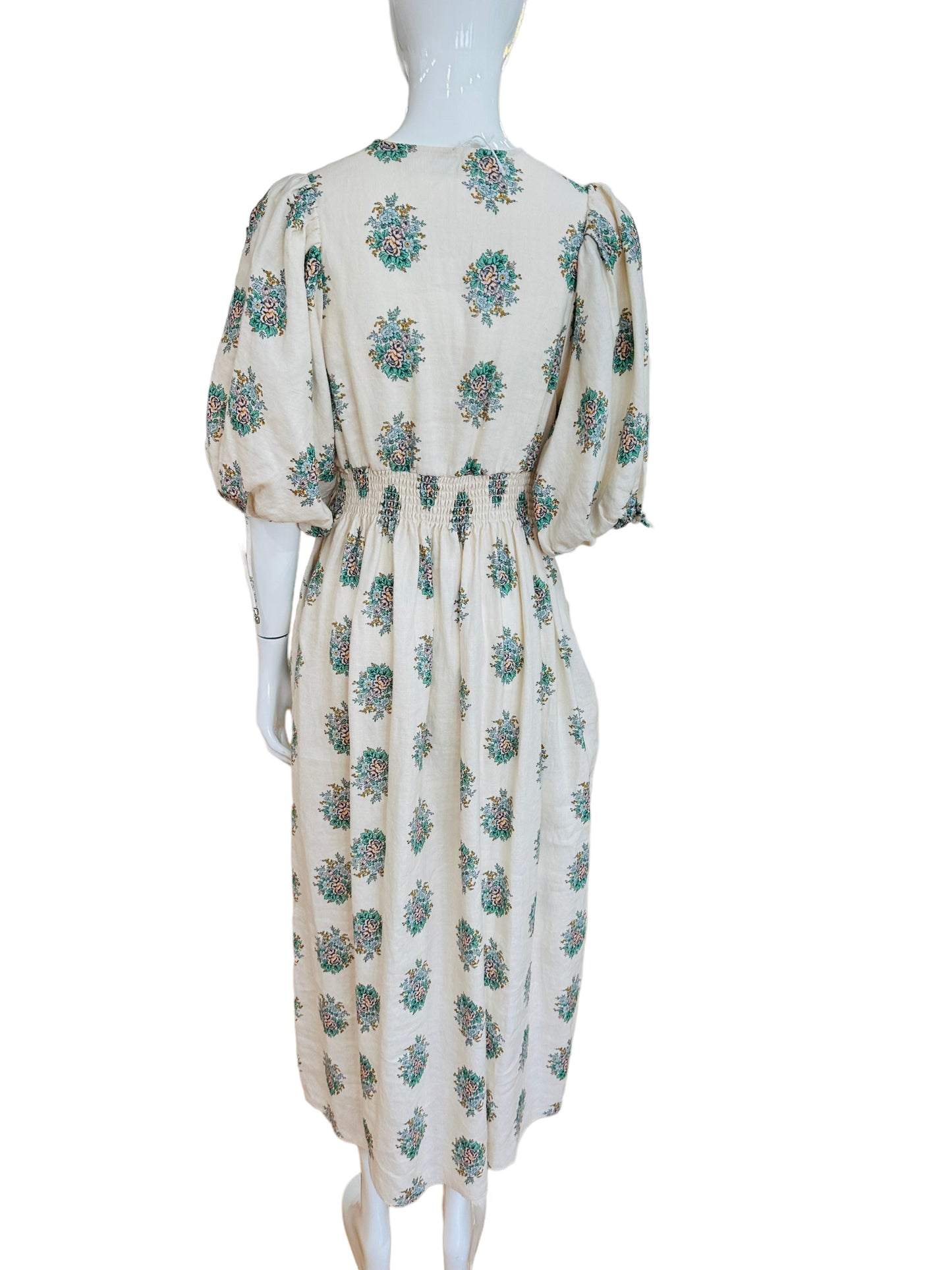 Zimmermann ivory floral dress size Australian 2