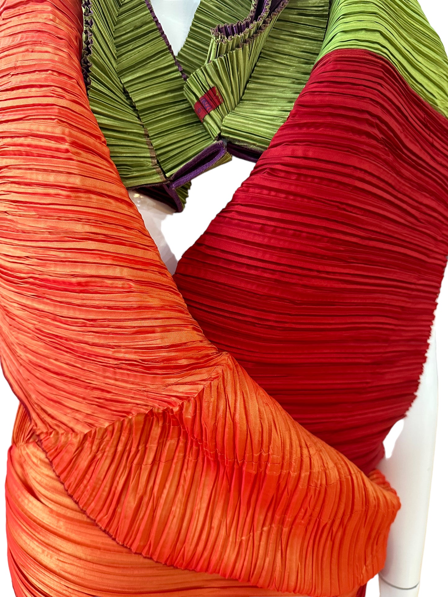 Caren Shen 2 piece pleats top scarf