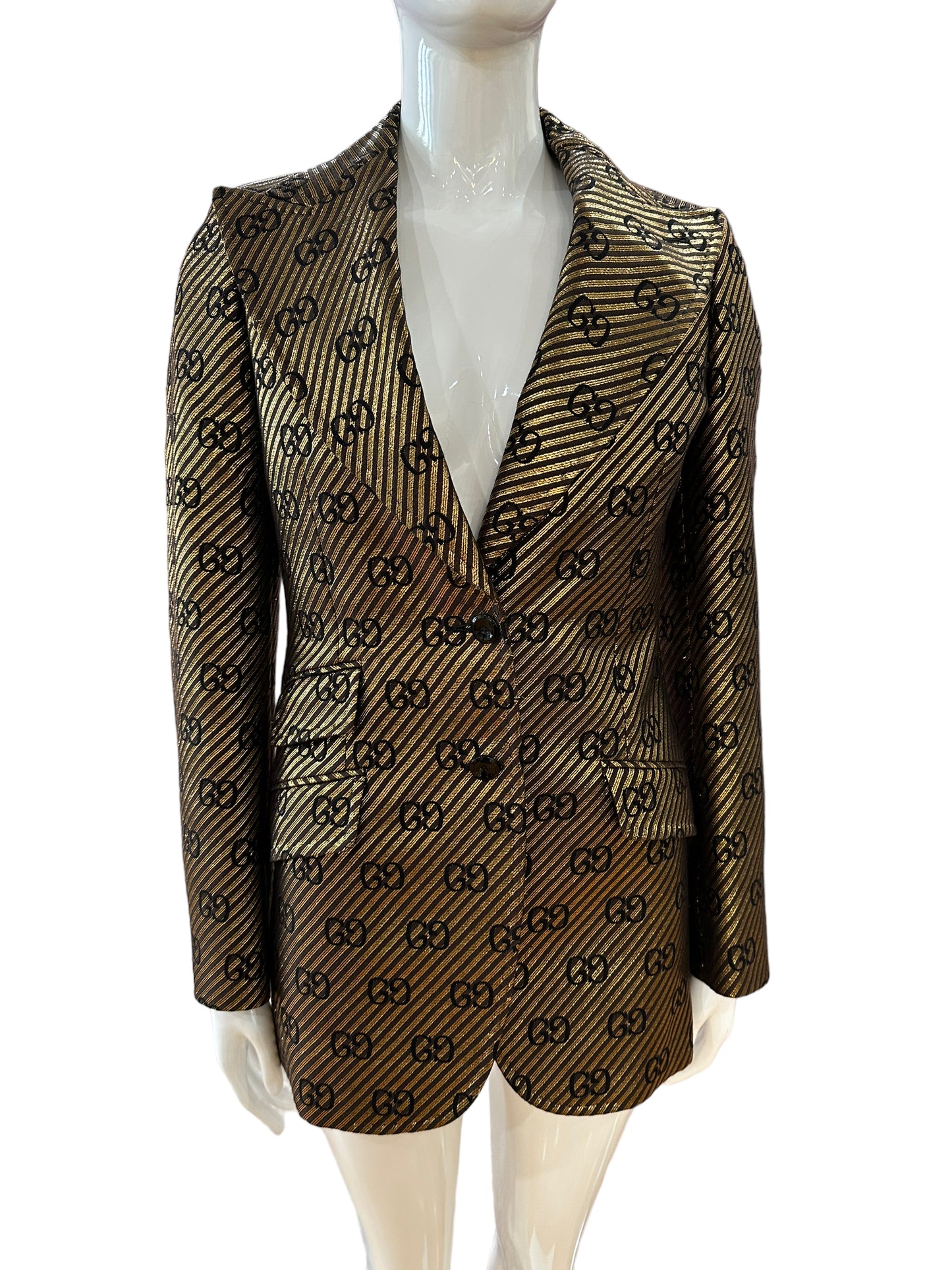 Gucci Gold black Guccissima blazer I36 (US2-4)