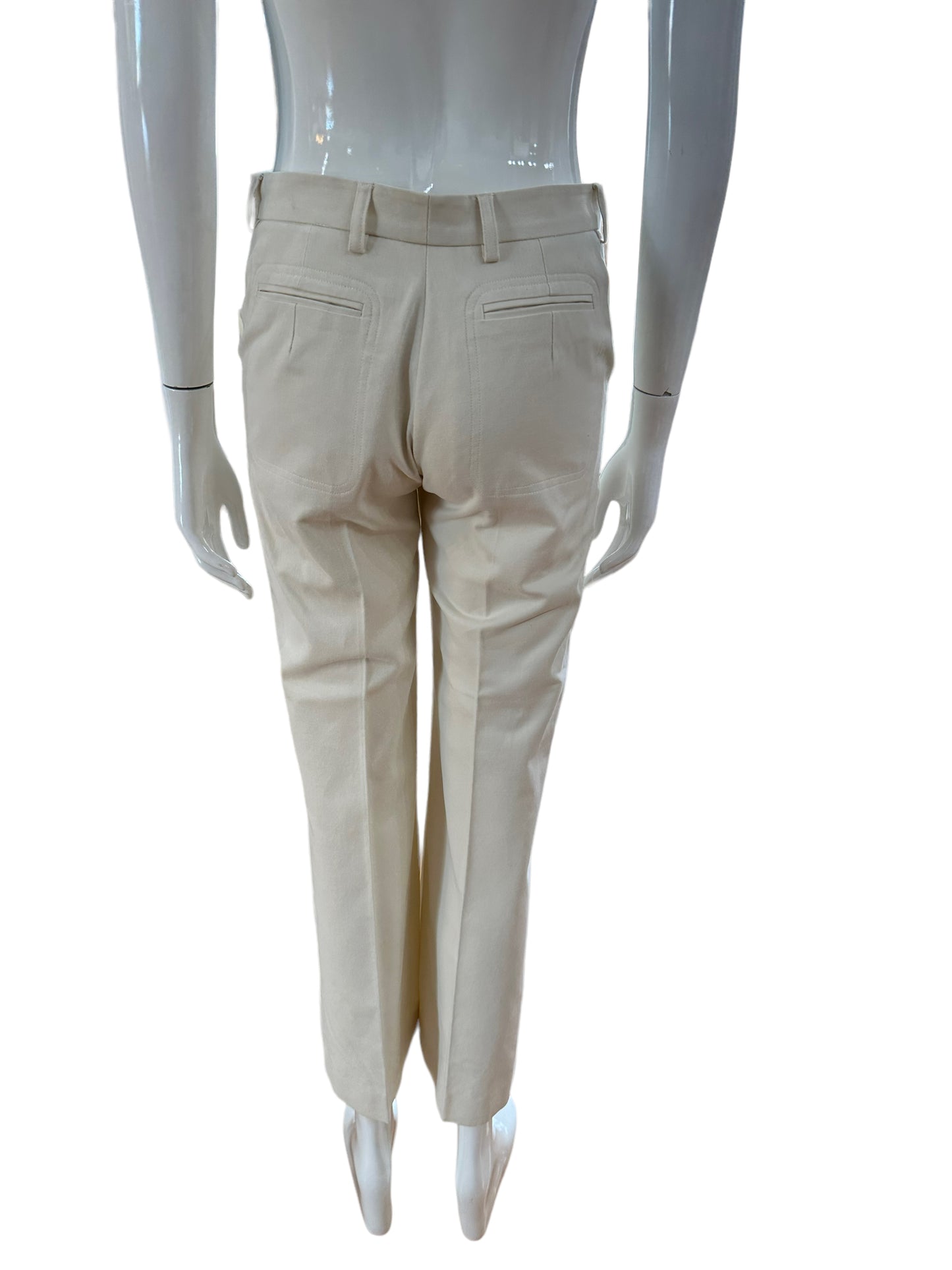 Chloe by Phoebe Philo 2002 Ivory Cut Out Pants Suit F38