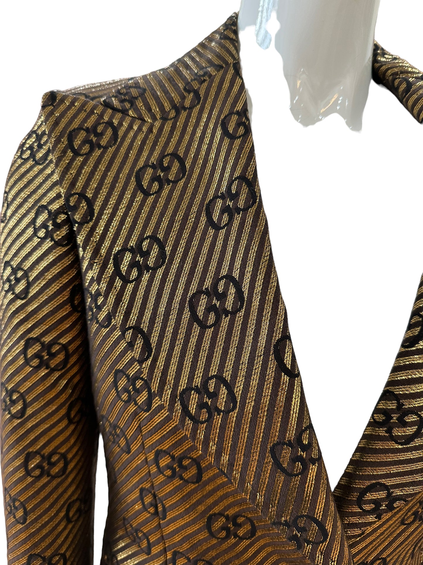 Gucci Gold black Guccissima blazer I36 (US2-4)