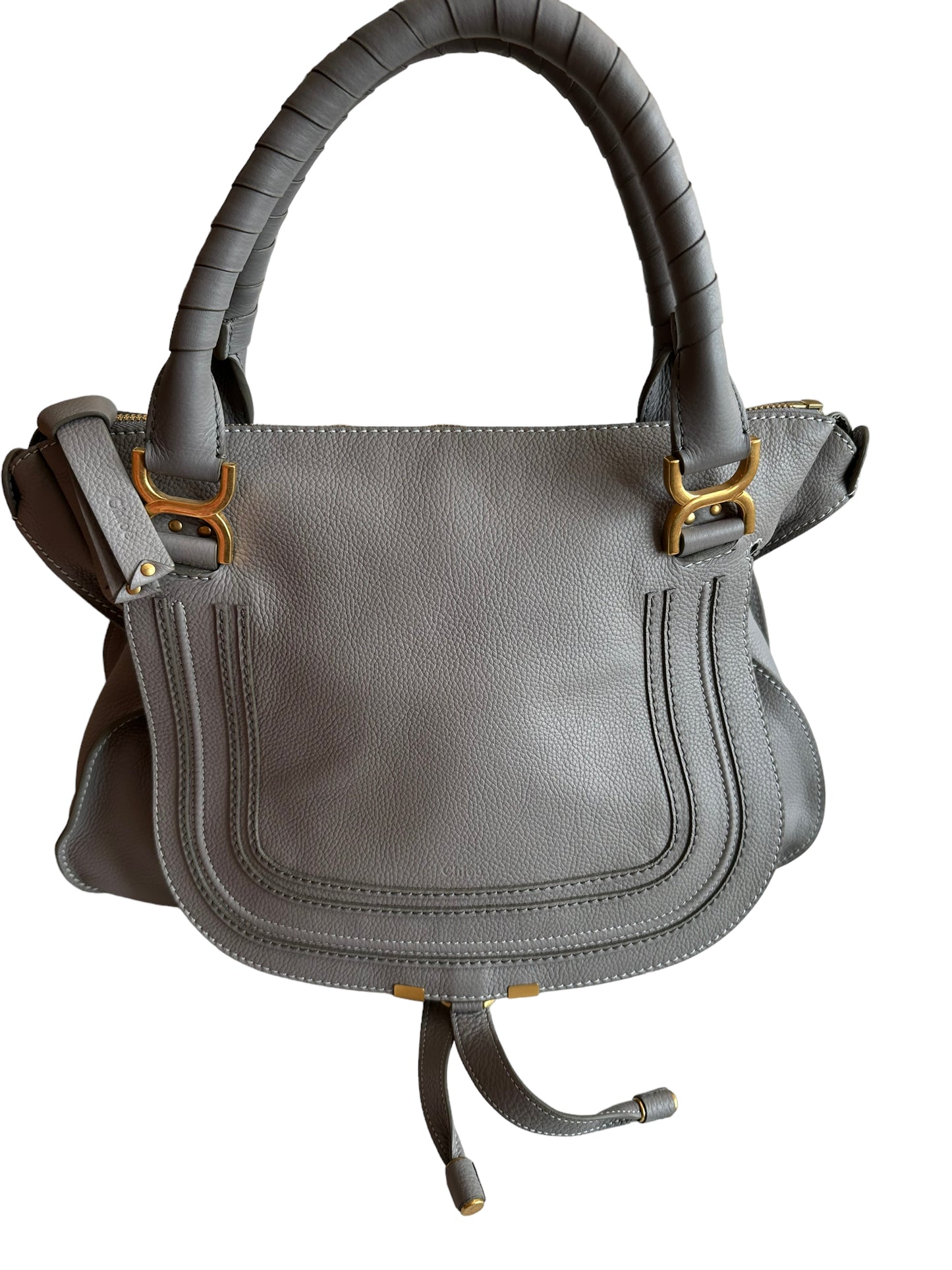 Chloe cashmere grey large Marcie bag like new satchel purse