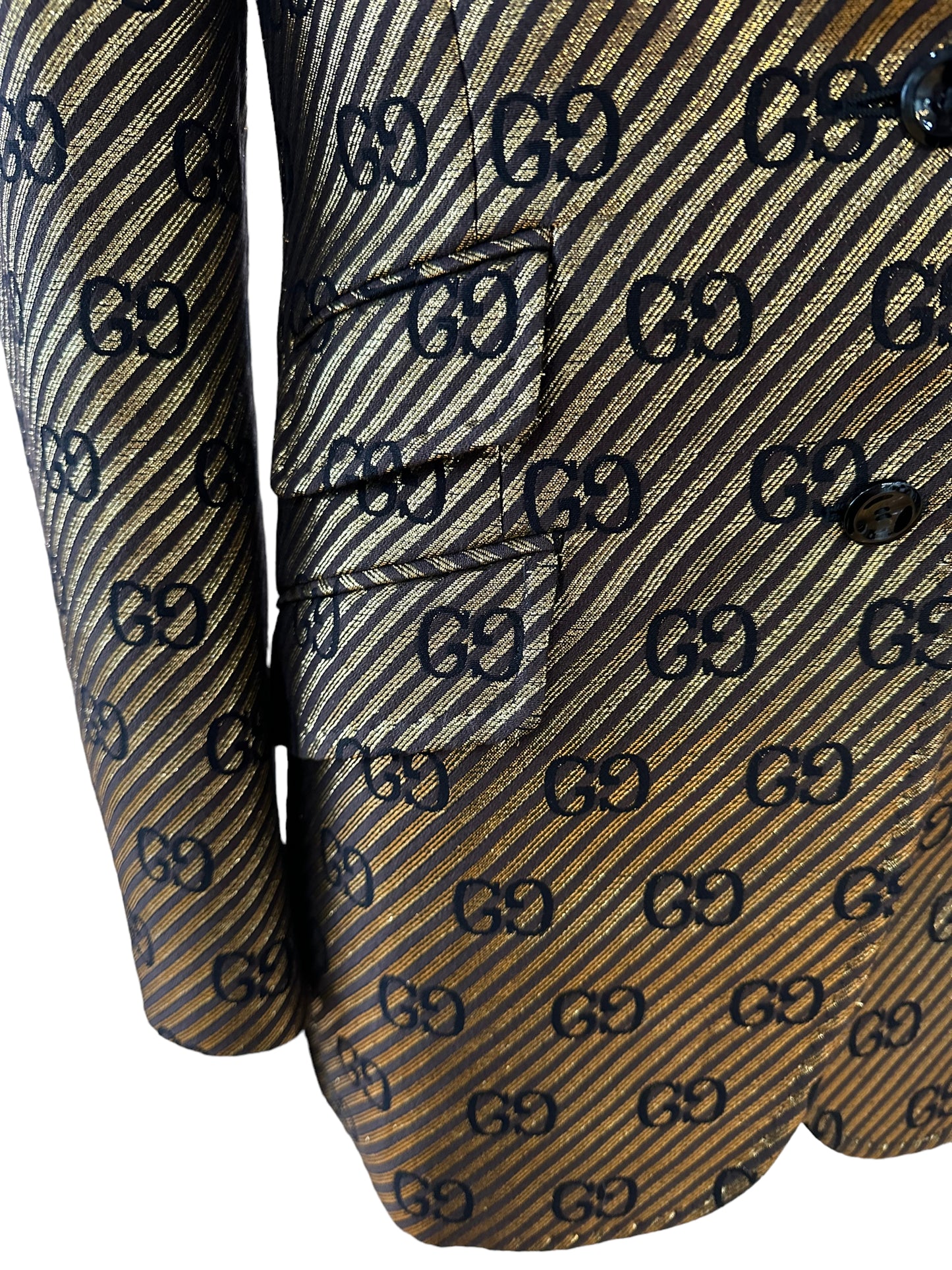 Gucci Gold black Guccissima blazer I36 (US2-4)