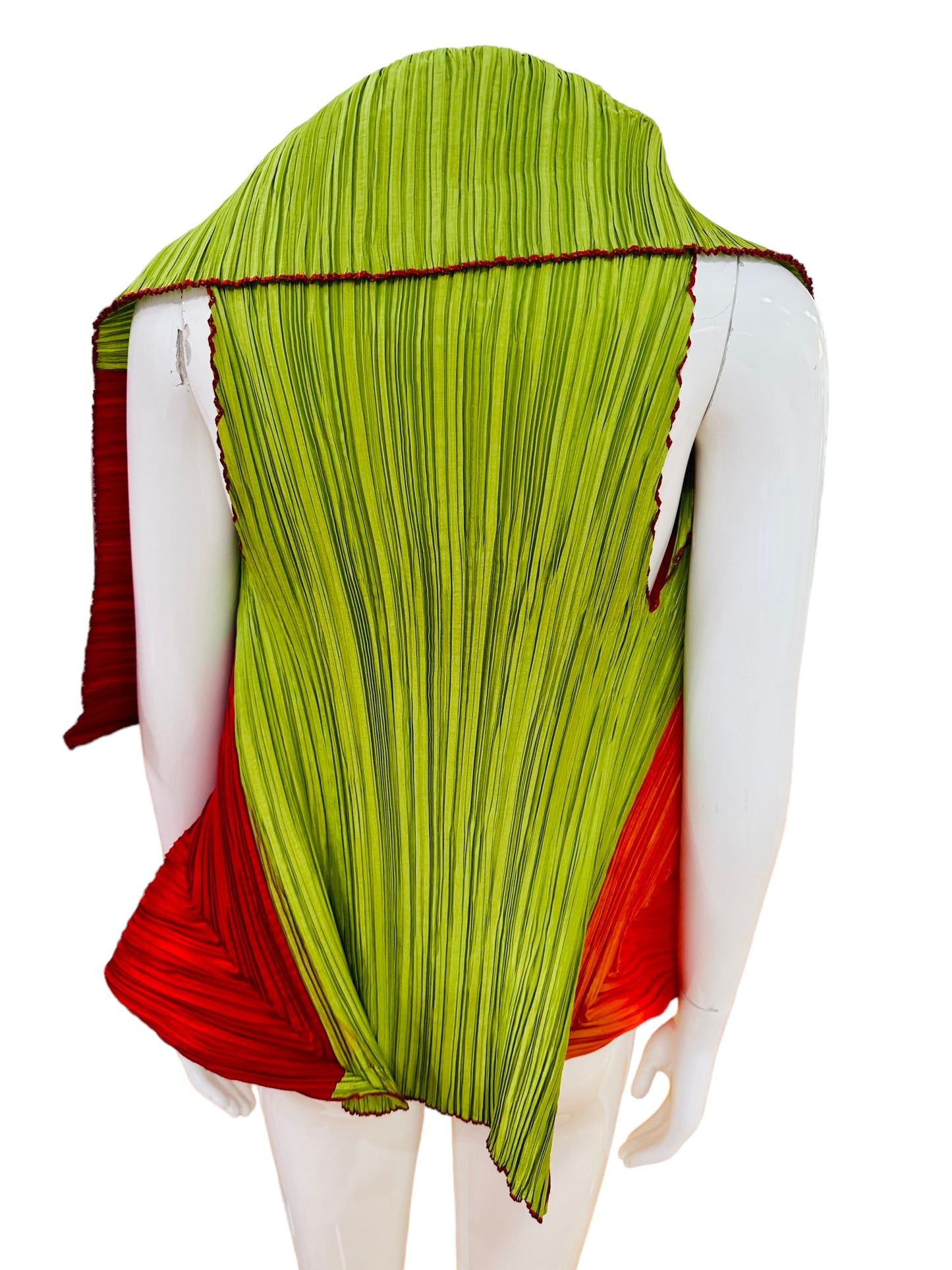 Caren Shen 2 piece pleats top scarf