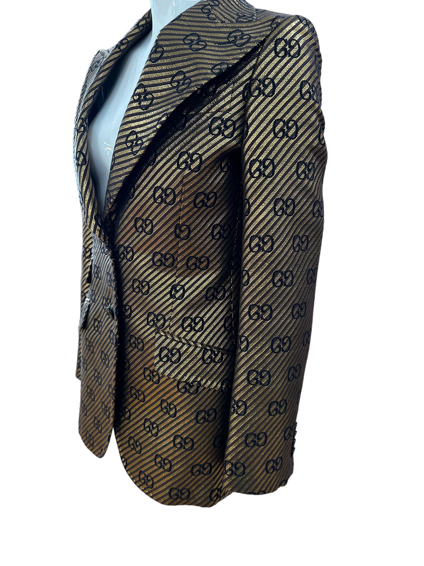 Gucci Gold black Guccissima blazer I36 (US2-4)