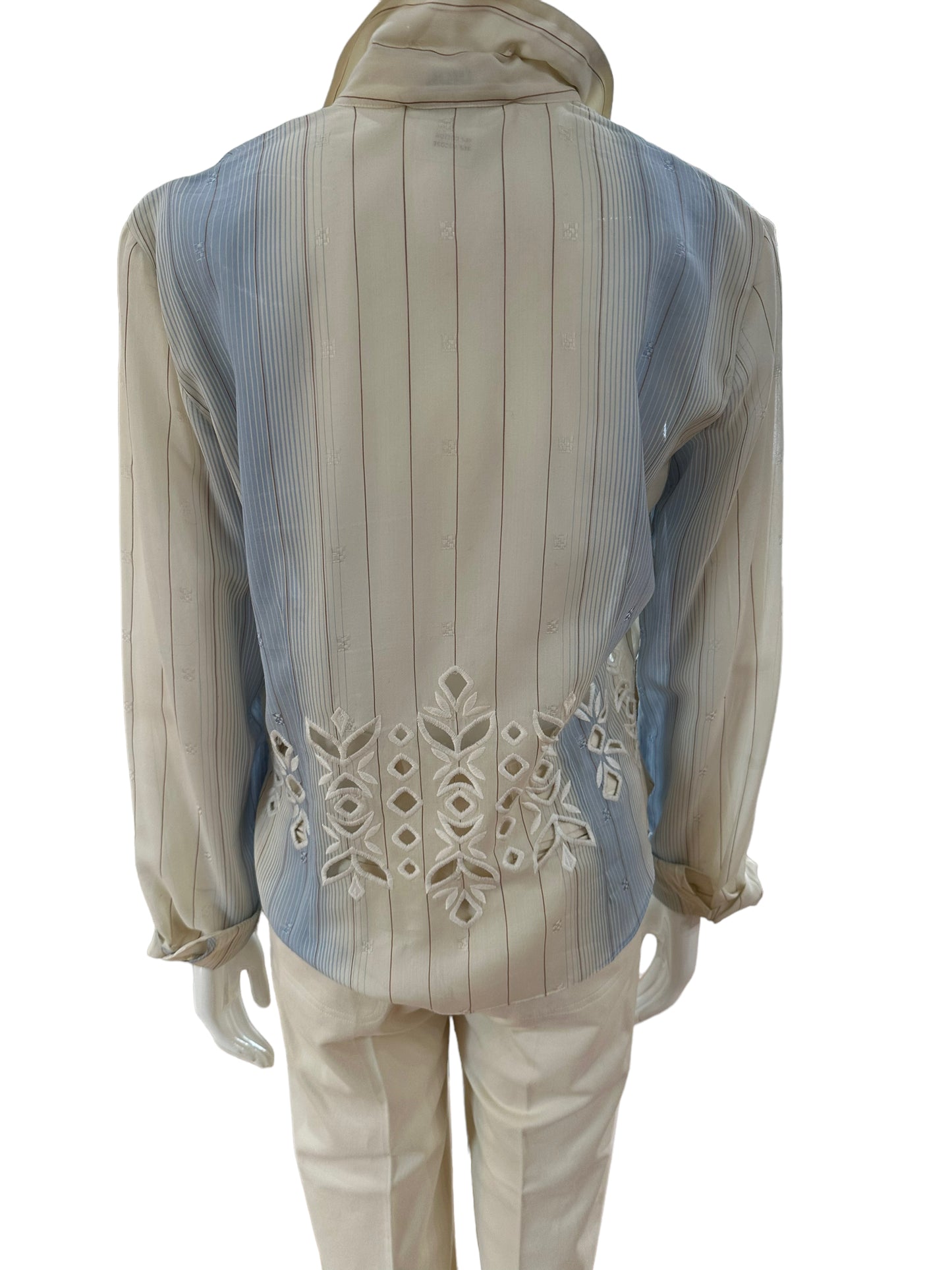 Chloe 2002 Phoebe Philo cut out striped shirt F 42 (US 6-8)
