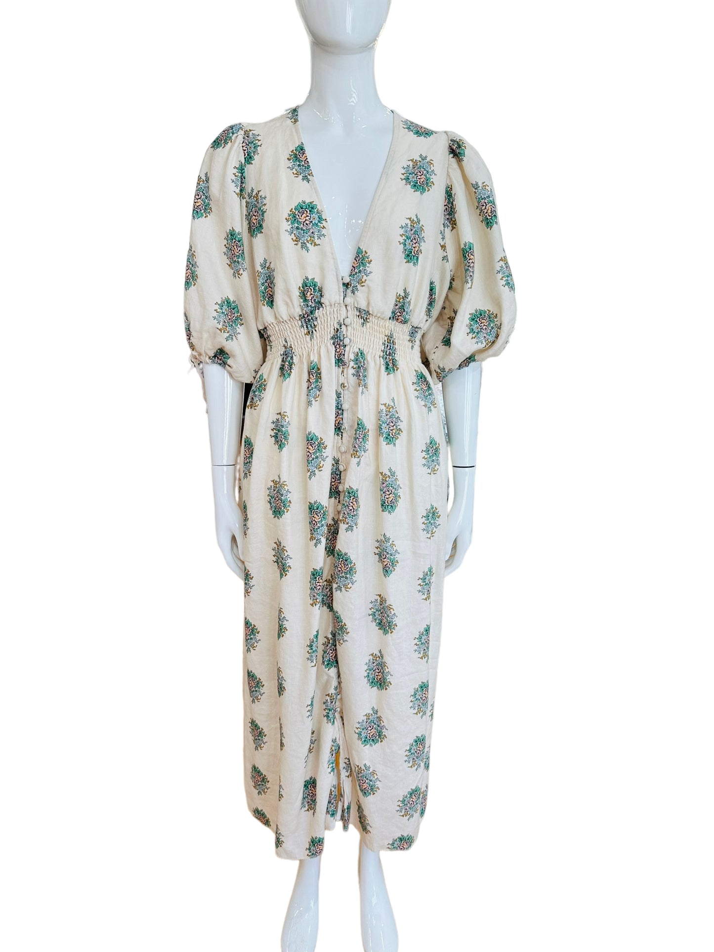 Zimmermann ivory floral dress size Australian 2