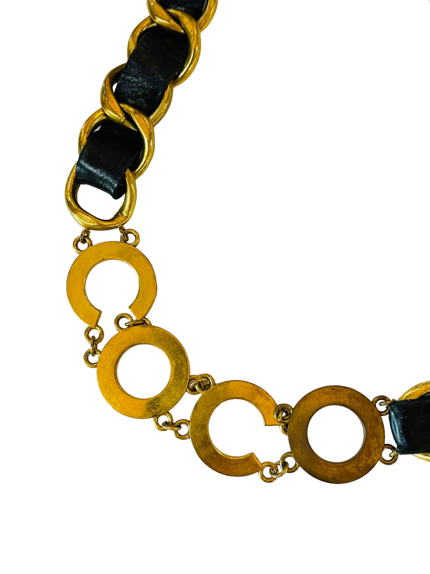 Chanel vintage coco 90s chain belt up to 37" collector