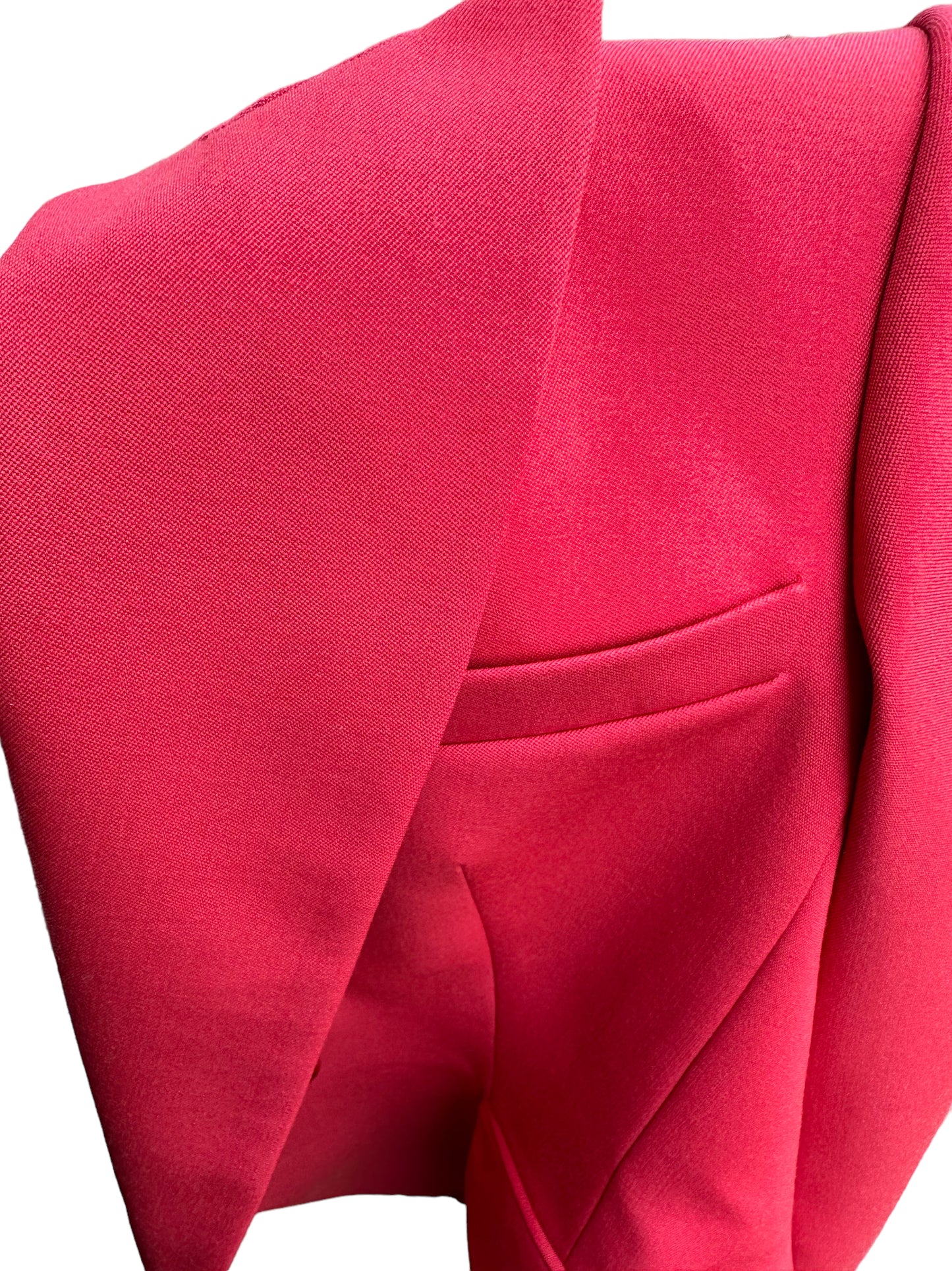 Balmain gold button watermelon wool blazer F 40
