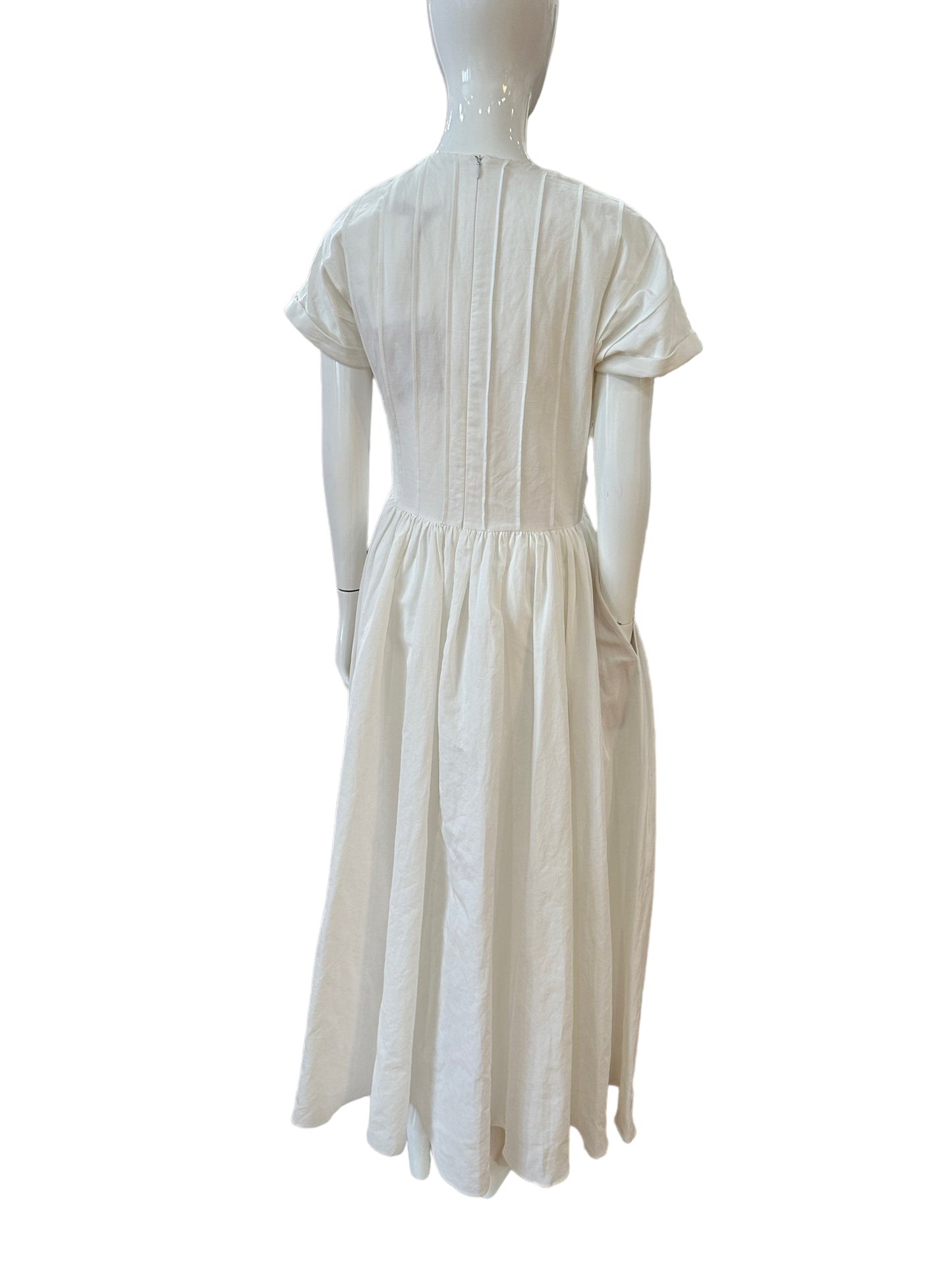 Brock collection off white maxi dress 6 NWT