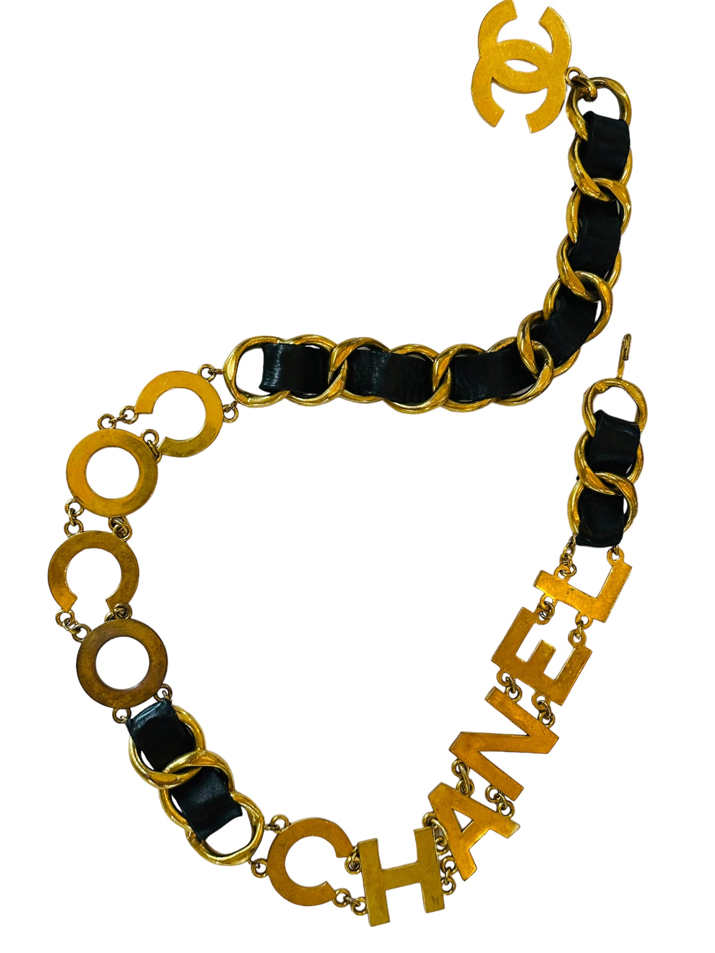 Chanel vintage coco 90s chain belt up to 37" collector