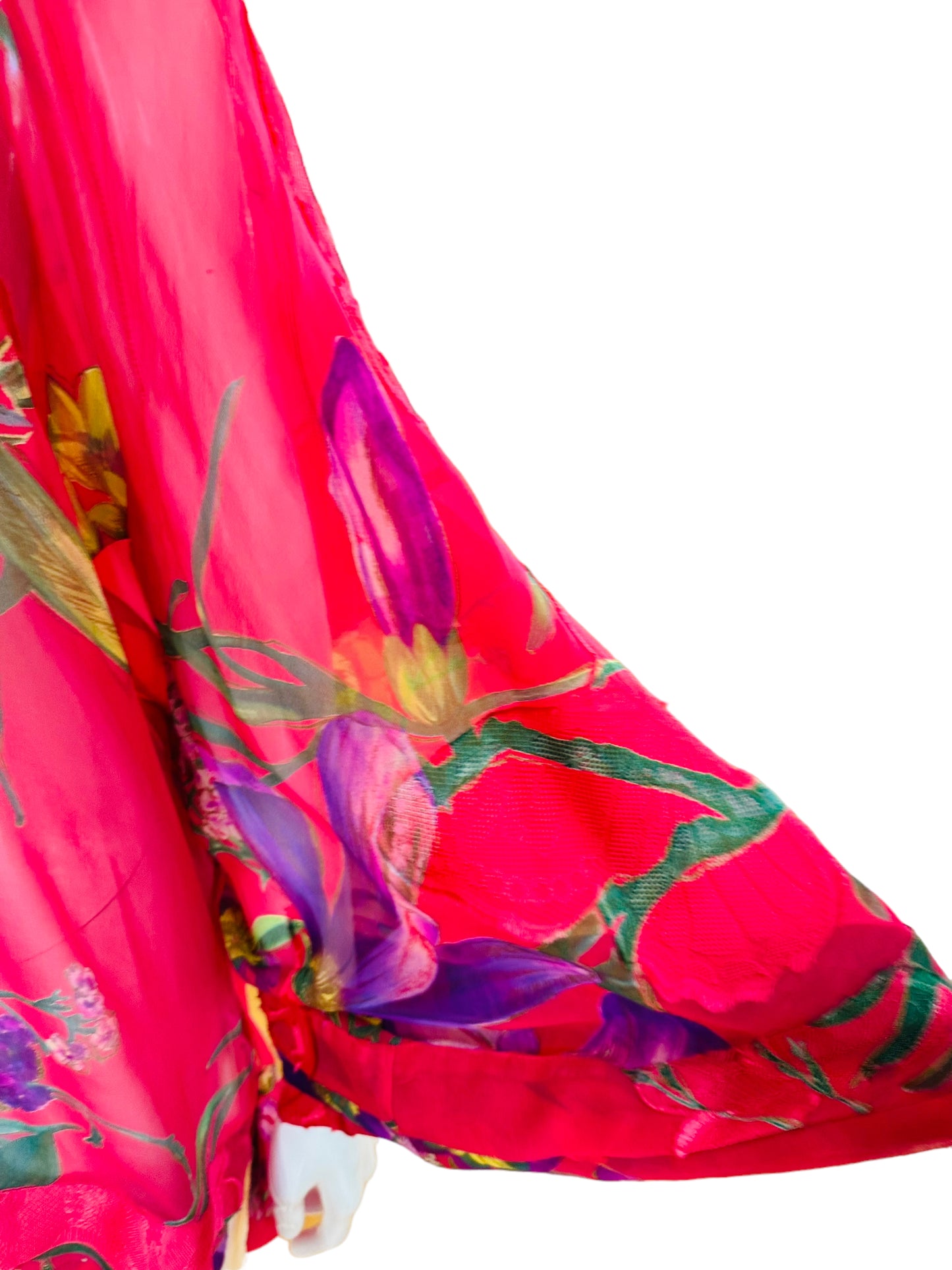Blumarine pink silk floral butterfly peasant top I 44