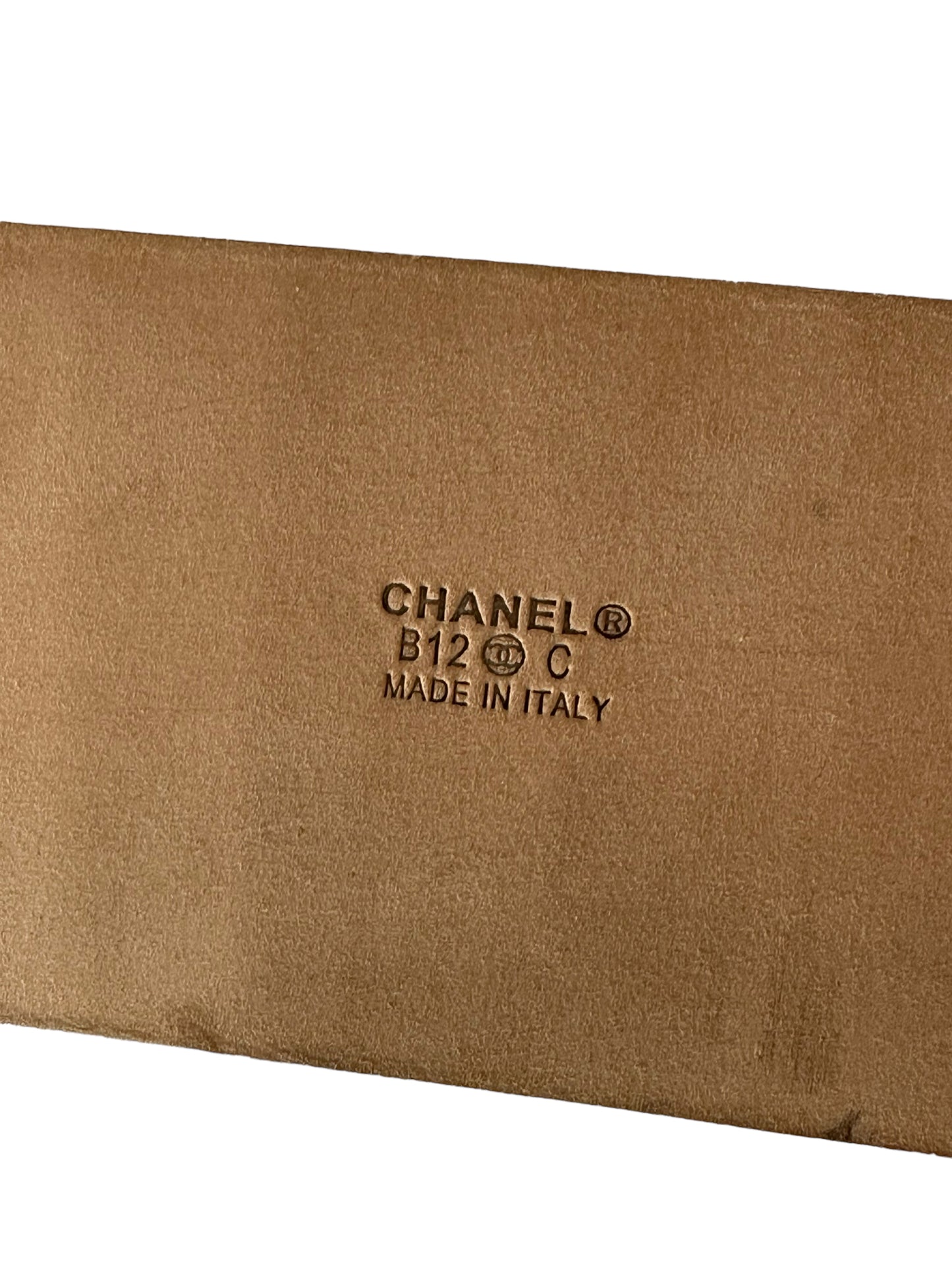 Chanel yellow belt 38 2012 snakeskin stamped