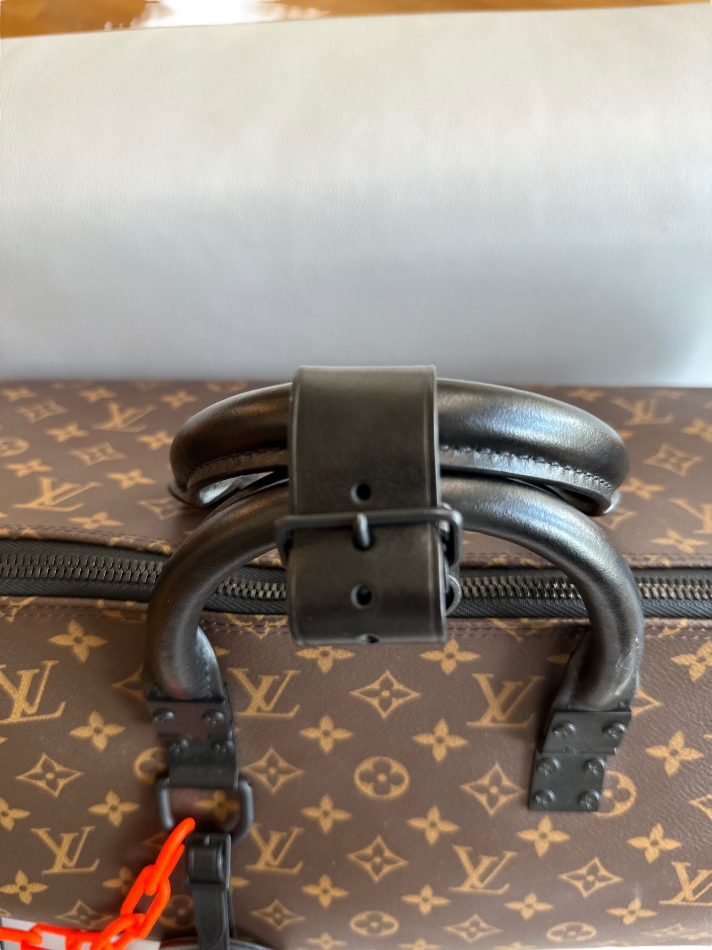 Louis Vuitton monogram virgil Abloh keepall bandouliere 50 excellent