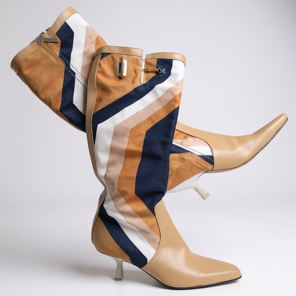 Gucci by Tom Ford 2000 boots disco/hexagon pattern 7