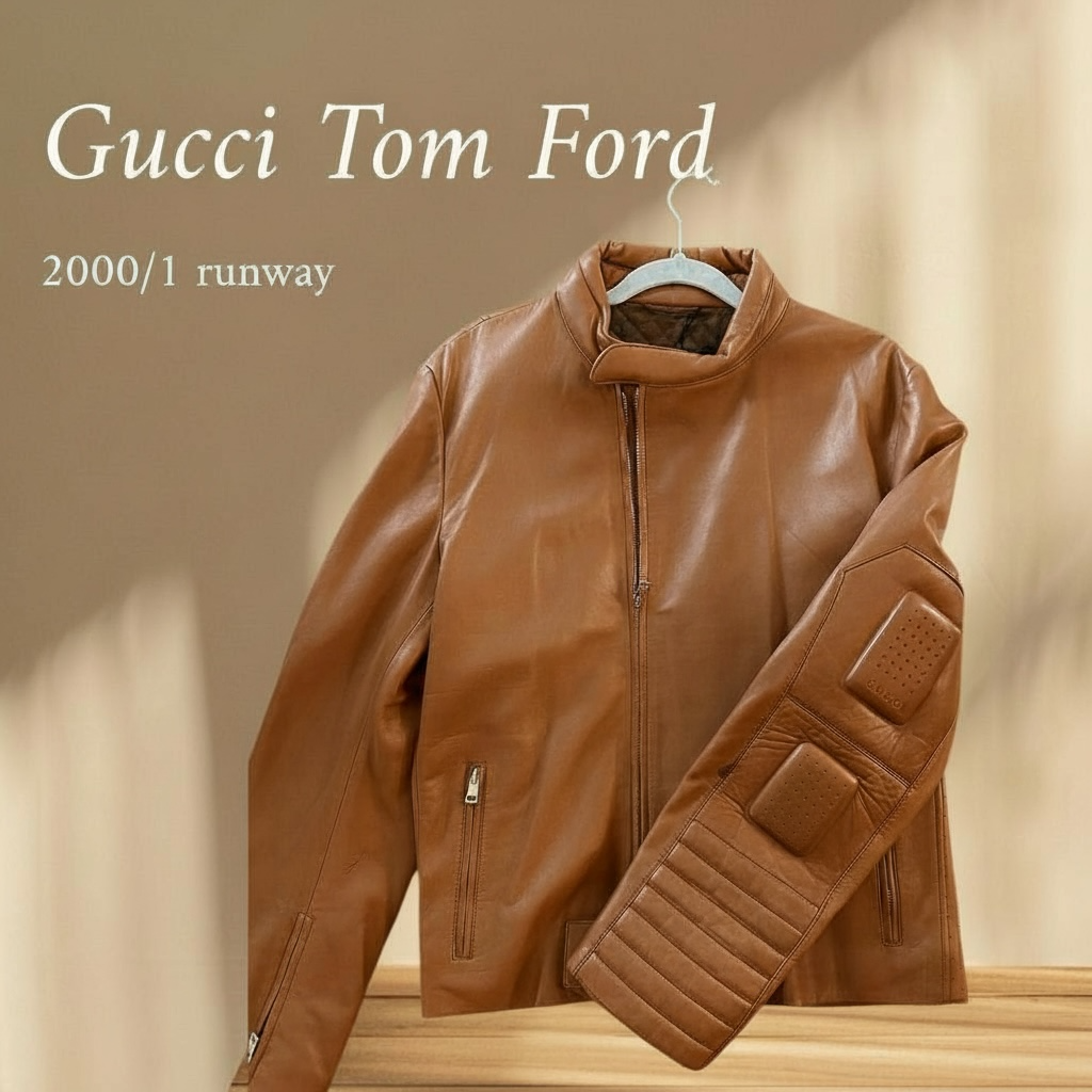 Gucci by Tom Ford runway leather jacket 2000/1 NWT – Down The