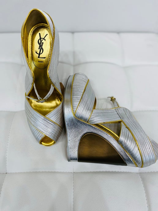 Yves Saint Laurent YSL Maggy 110 wedge 37 New in Box
