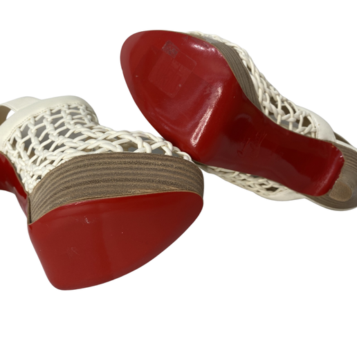 Christian Louboutin Coussinet 140 cage booties sandals heels shoes 36 1/2 New in Box