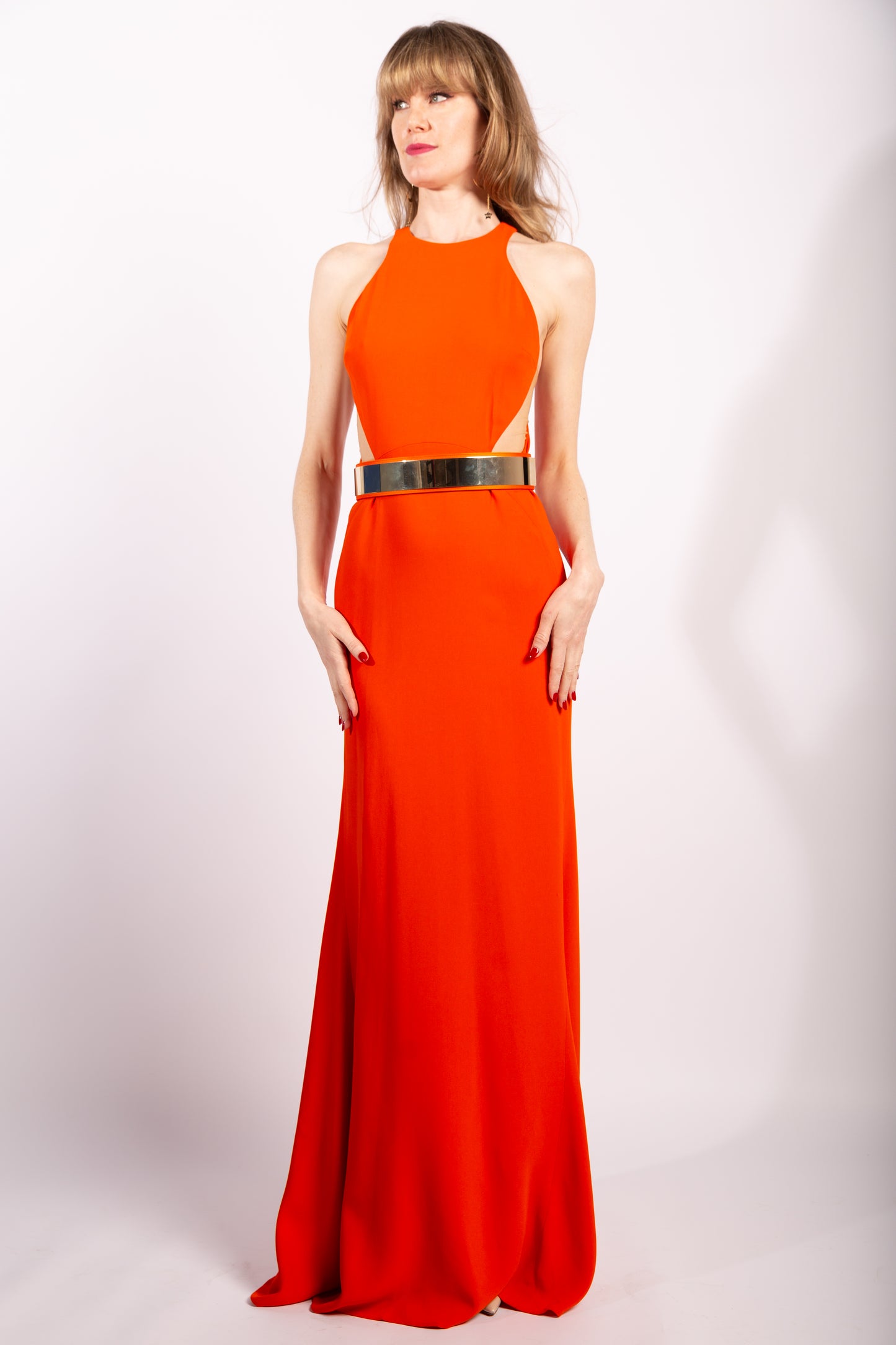 Stella McCartney Coral Saskia Belted Gown 2016, Size IT40