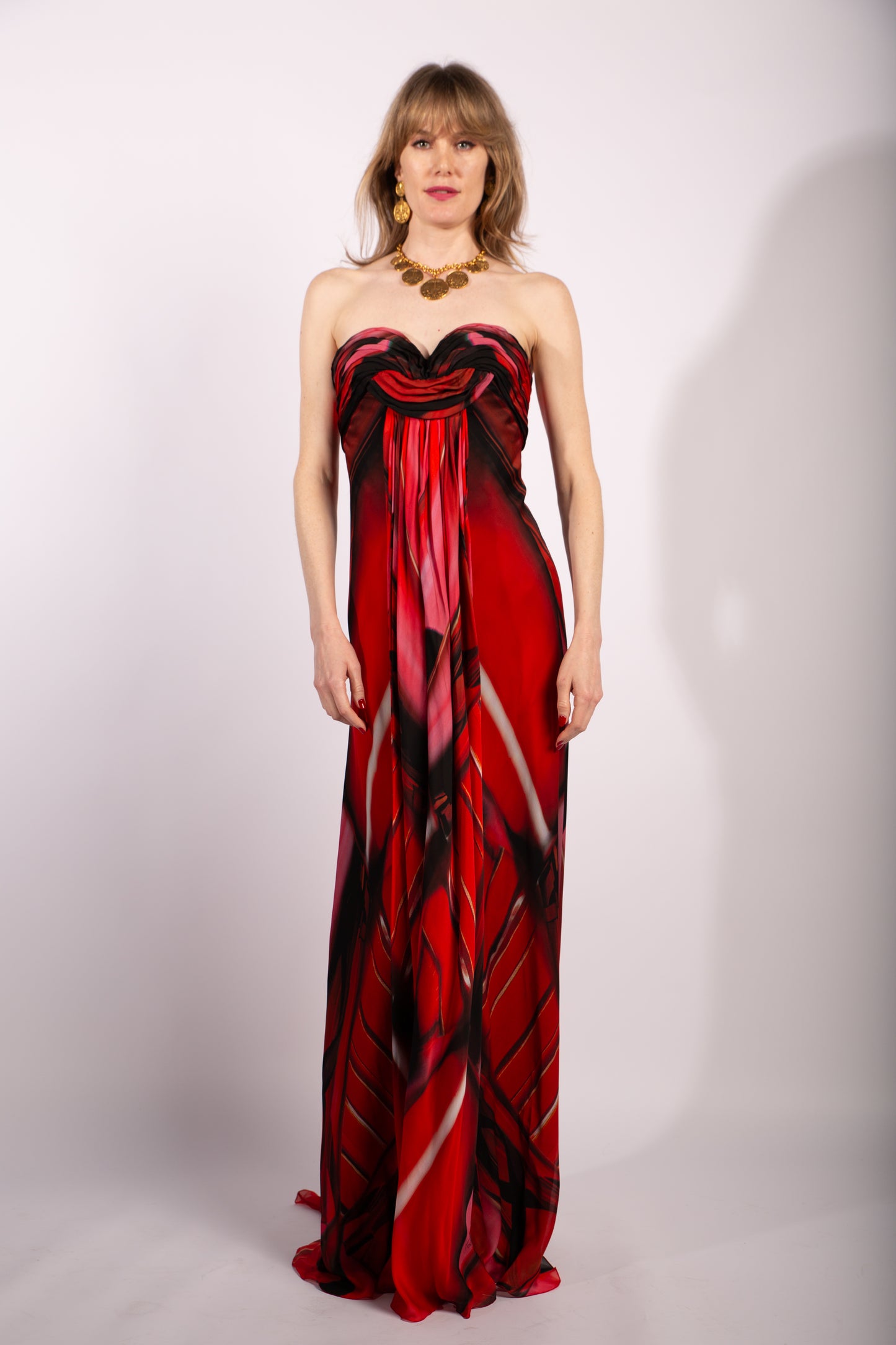 Roberto Cavalli Silk Alice Gown Size IT44