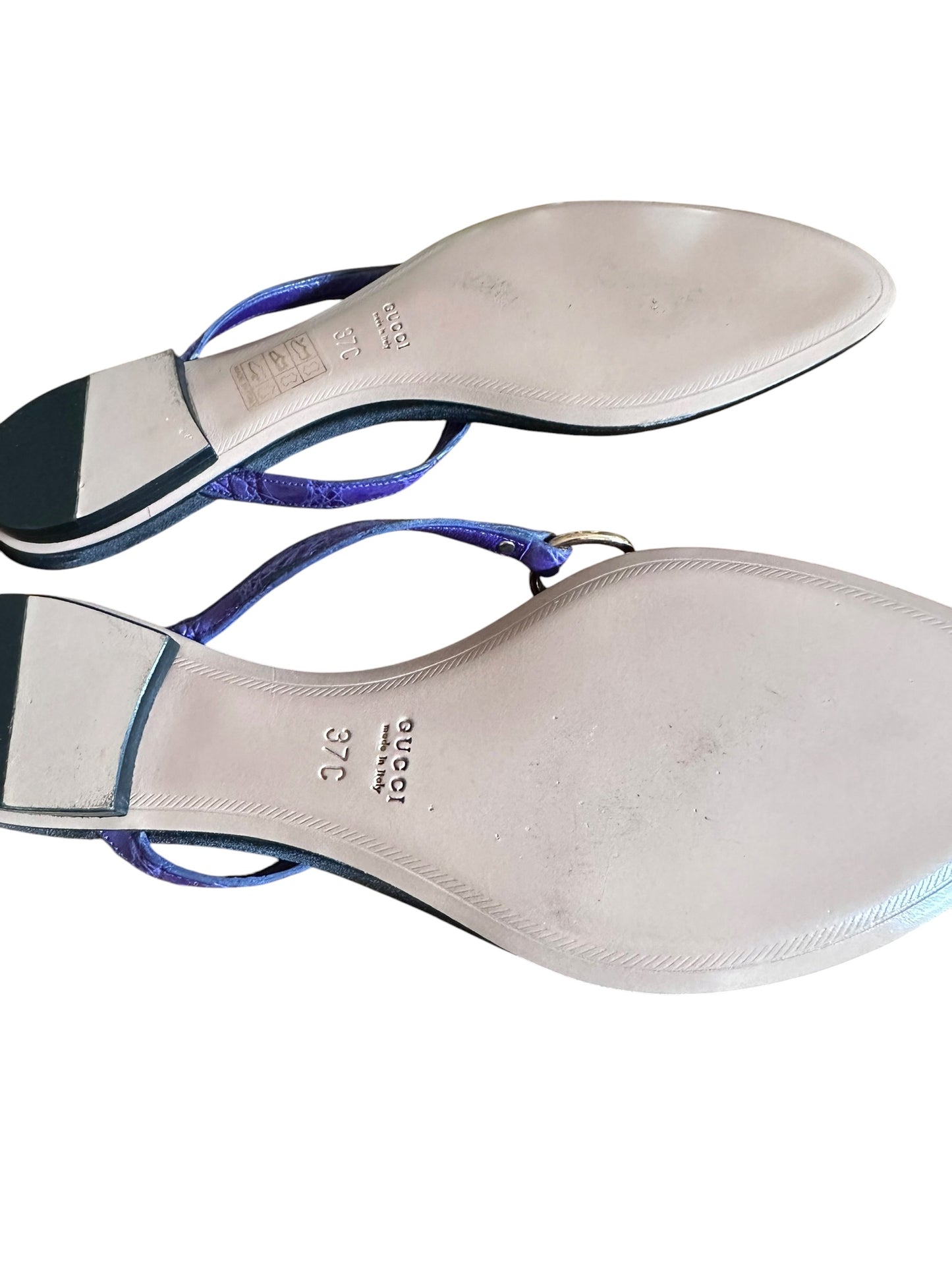 Gucci Tom Ford purple dragon sandal thong flats wide width 37 c NIB