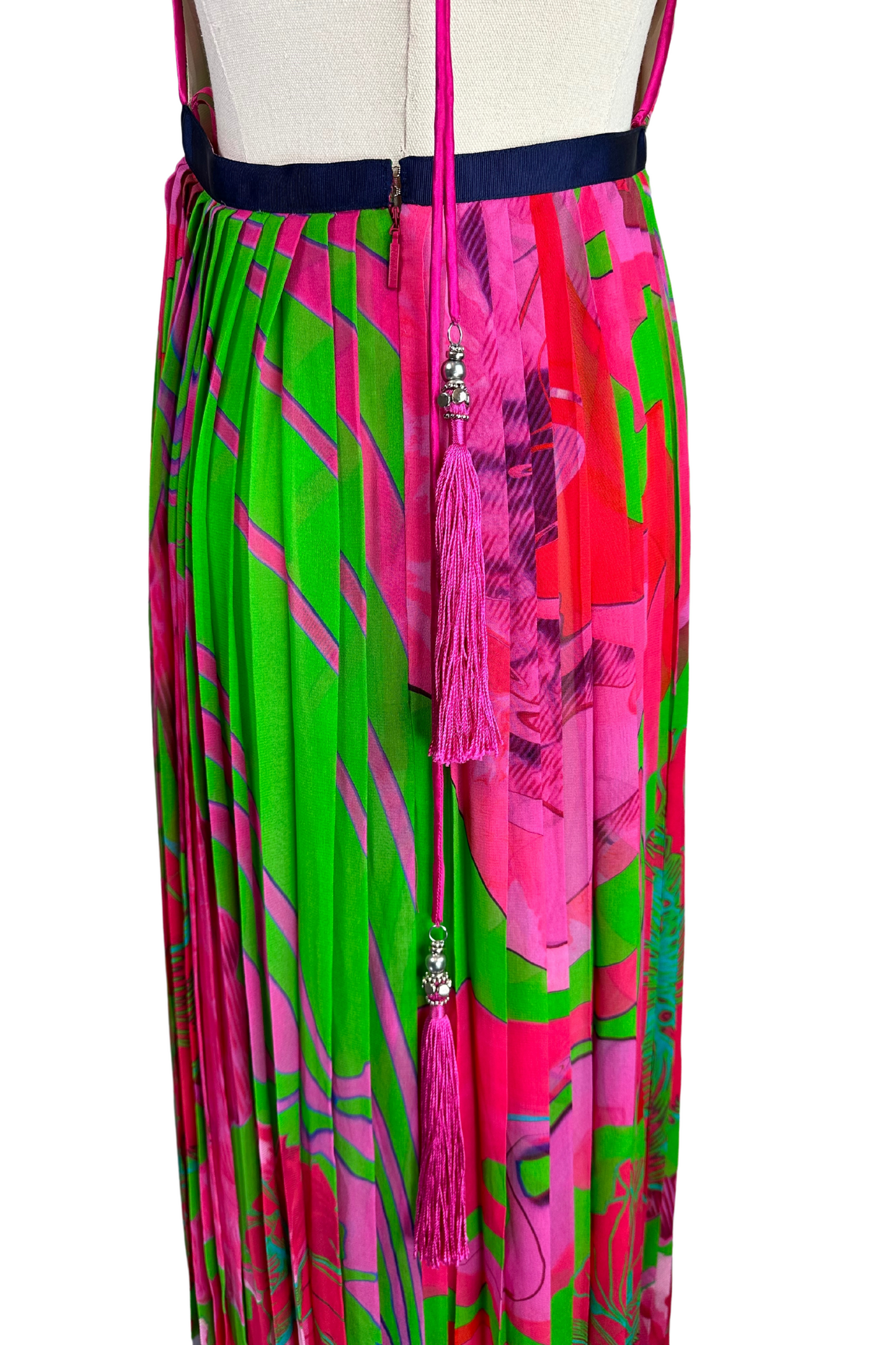 Roberto Cavalli 2015 Multi Color Maxi Long Halter Dress Size IT40