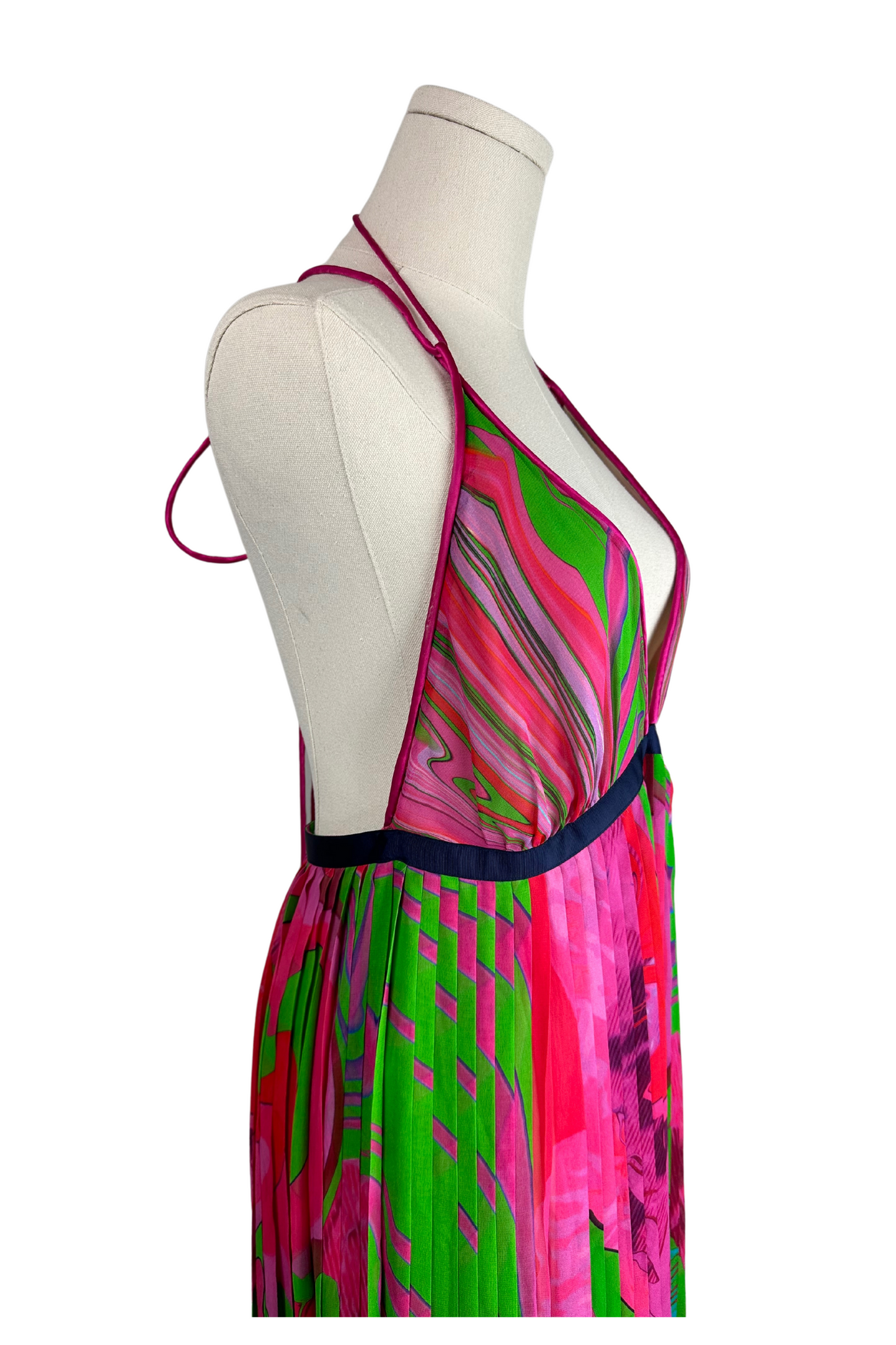 Roberto Cavalli 2015 Multi Color Maxi Long Halter Dress Size IT40