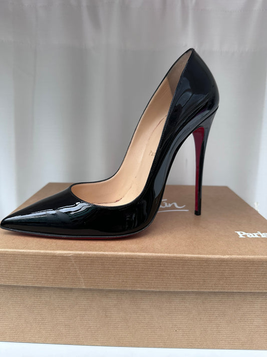 Christian Louboutin black patent so kate heels 39 in box