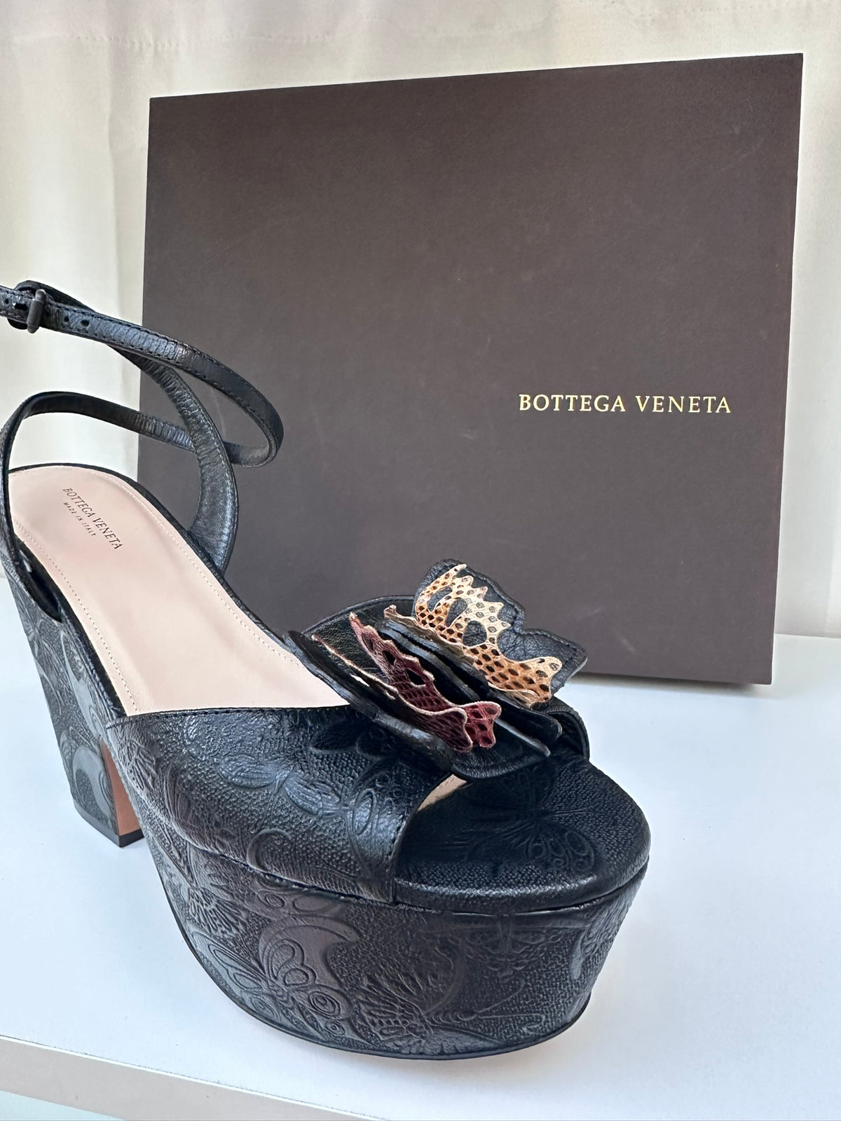 Bottega Veneta wedge butterfly sandals  38