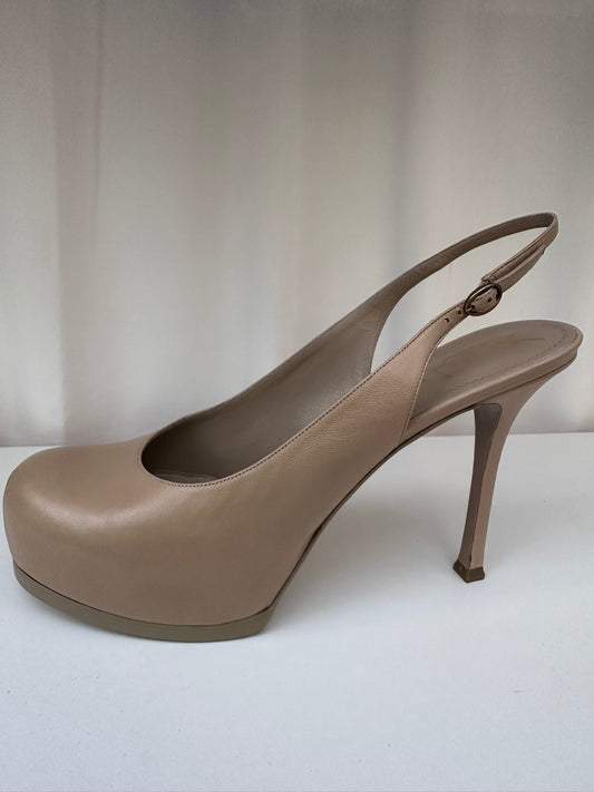 Yves Saint Laurent Tribtoo slingback lower heel 41.5 NIB