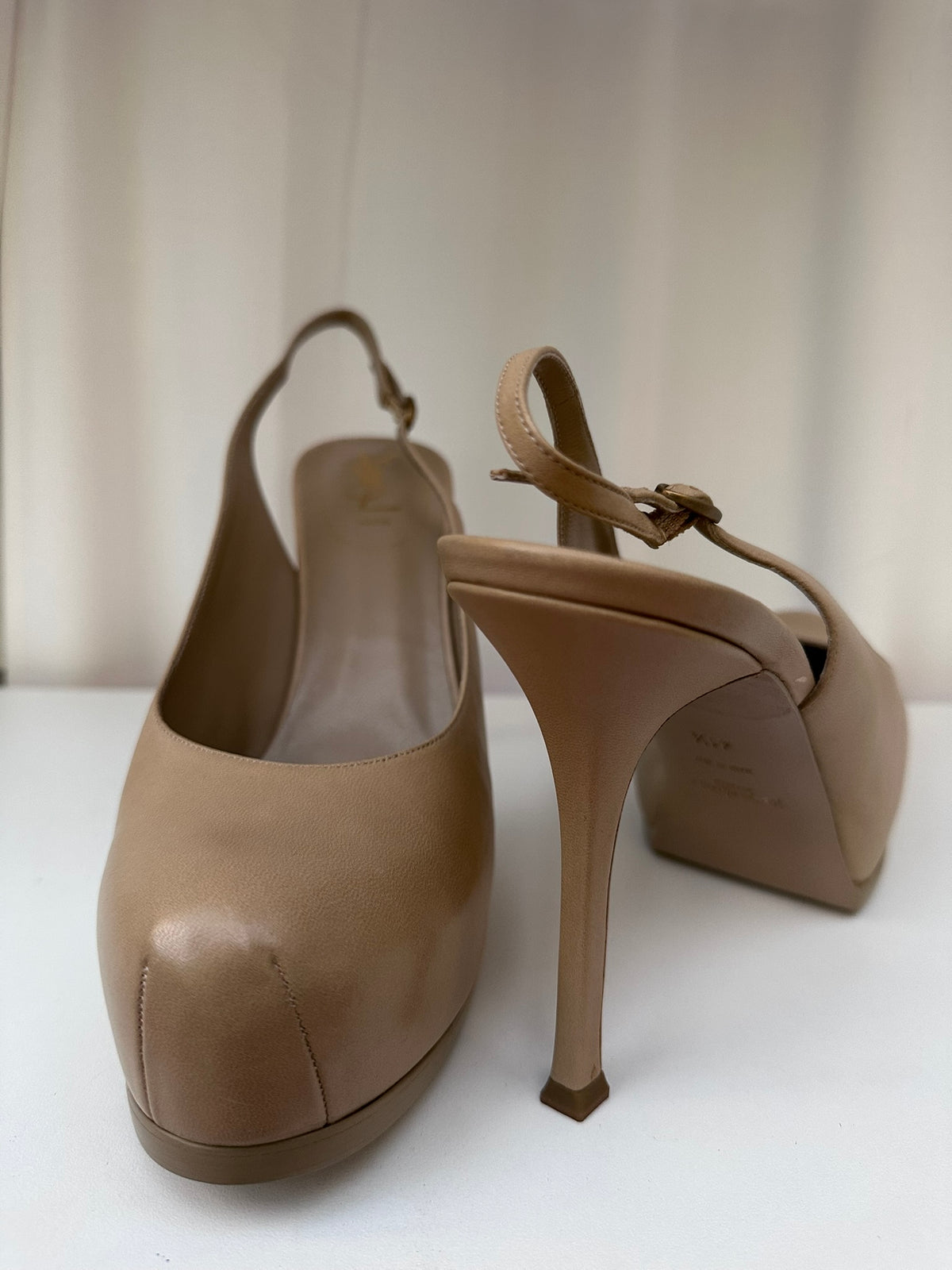 Yves Saint Laurent Tribtoo slingback lower heel 41.5 NIB