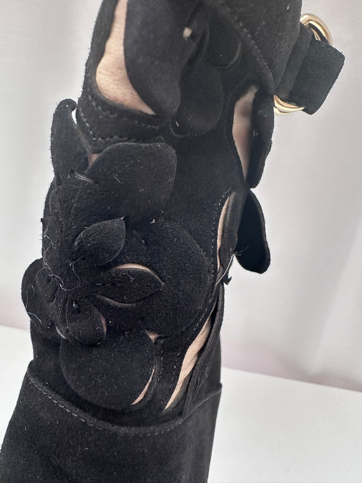 Valentino vintage boots 3d flower black 38.5 NIB