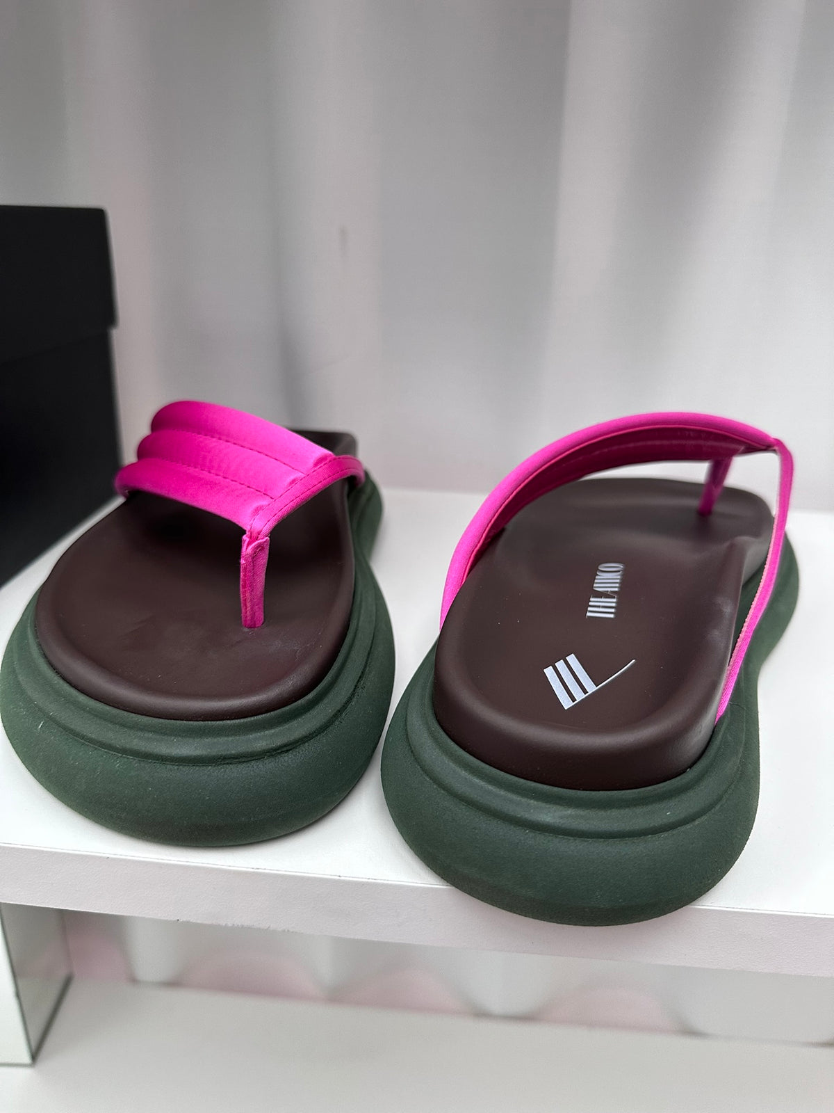 The Attico alton flat sandals pink 37.5 NIB